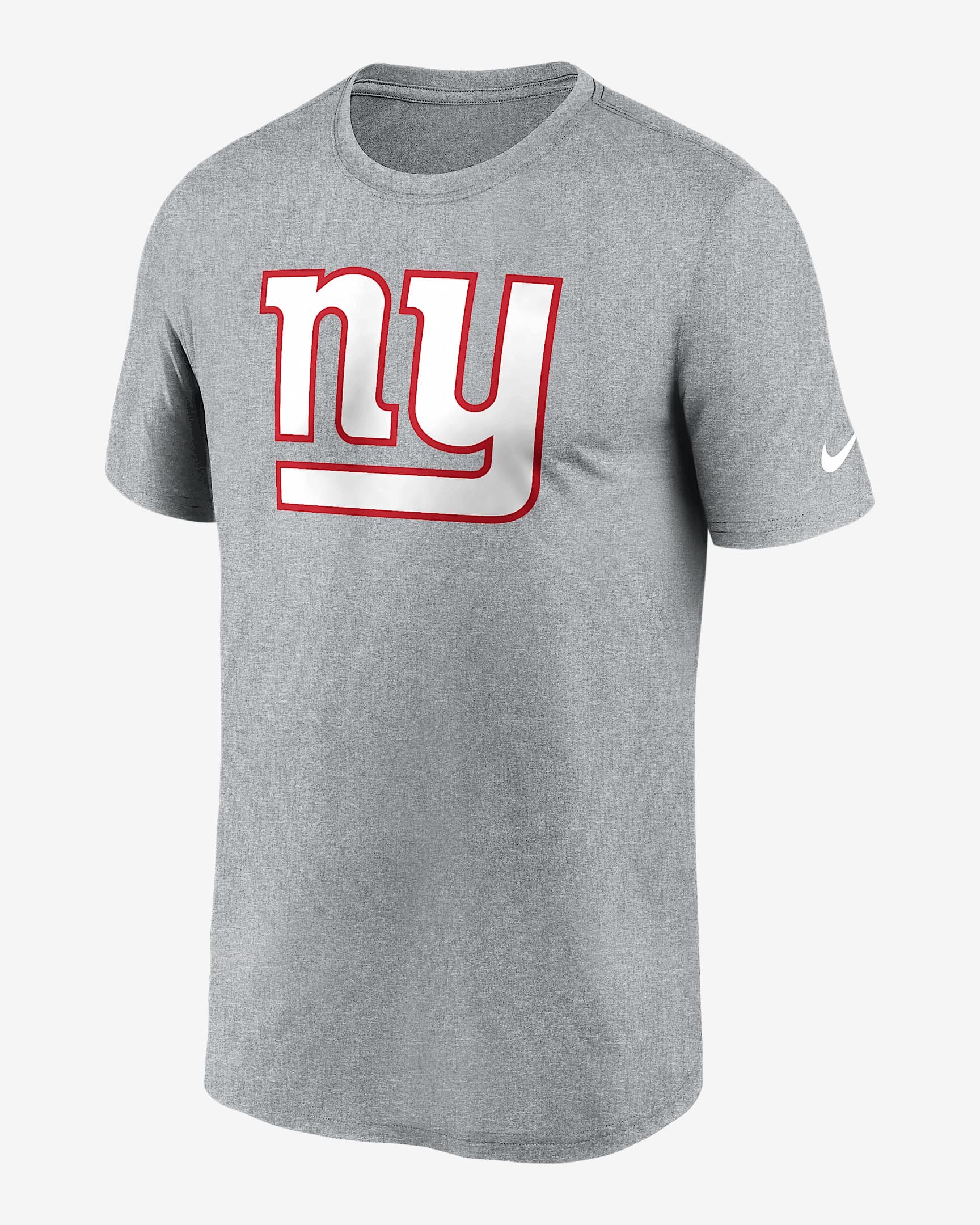 New York Giants Legend Logo Men's Nike Dri-FIT NFL T-Shirt - Charcoal Heather
