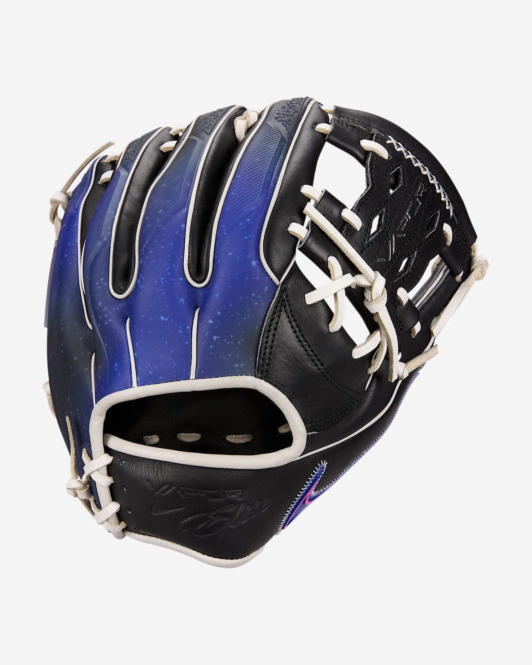 Nike Vapor Elite Baseball Infield Snake Eyes Web Fielding Glove - Right Hand Throw - Black/White/Indigo Force