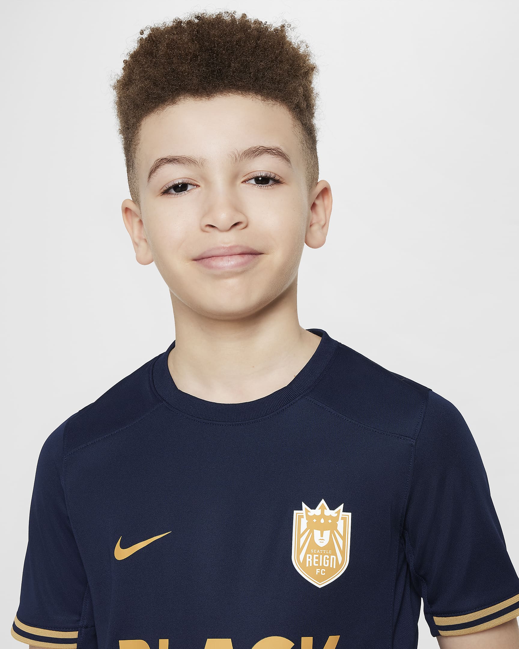 Jersey Nike Dri-FIT de la NWSL Replica para niños talla grande Seattle Reign 2024 Stadium Primary - Azul oscuro