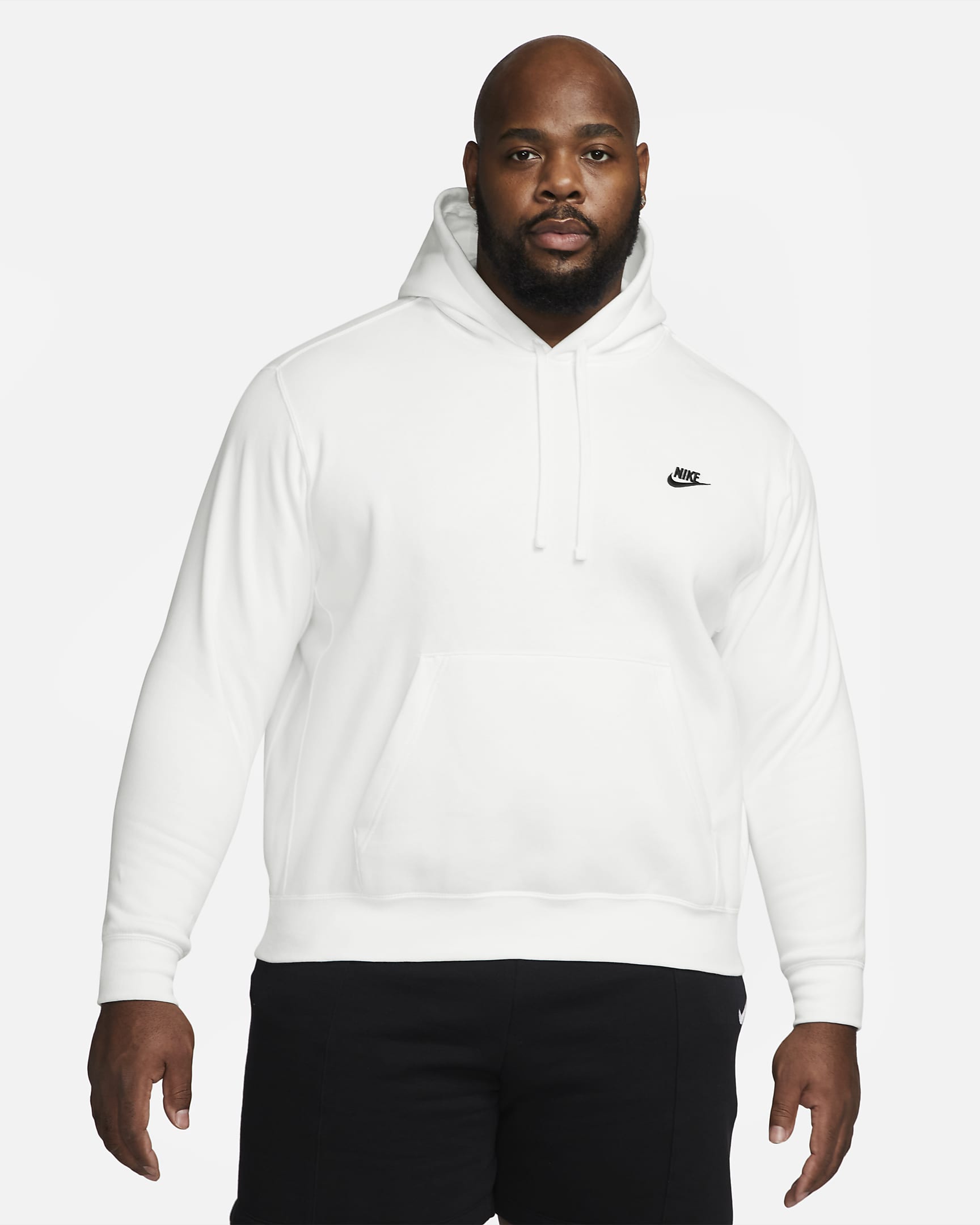 Sudadera con gorro sin cierre Nike Sportswear Club Fleece - Blanco/Blanco/Negro