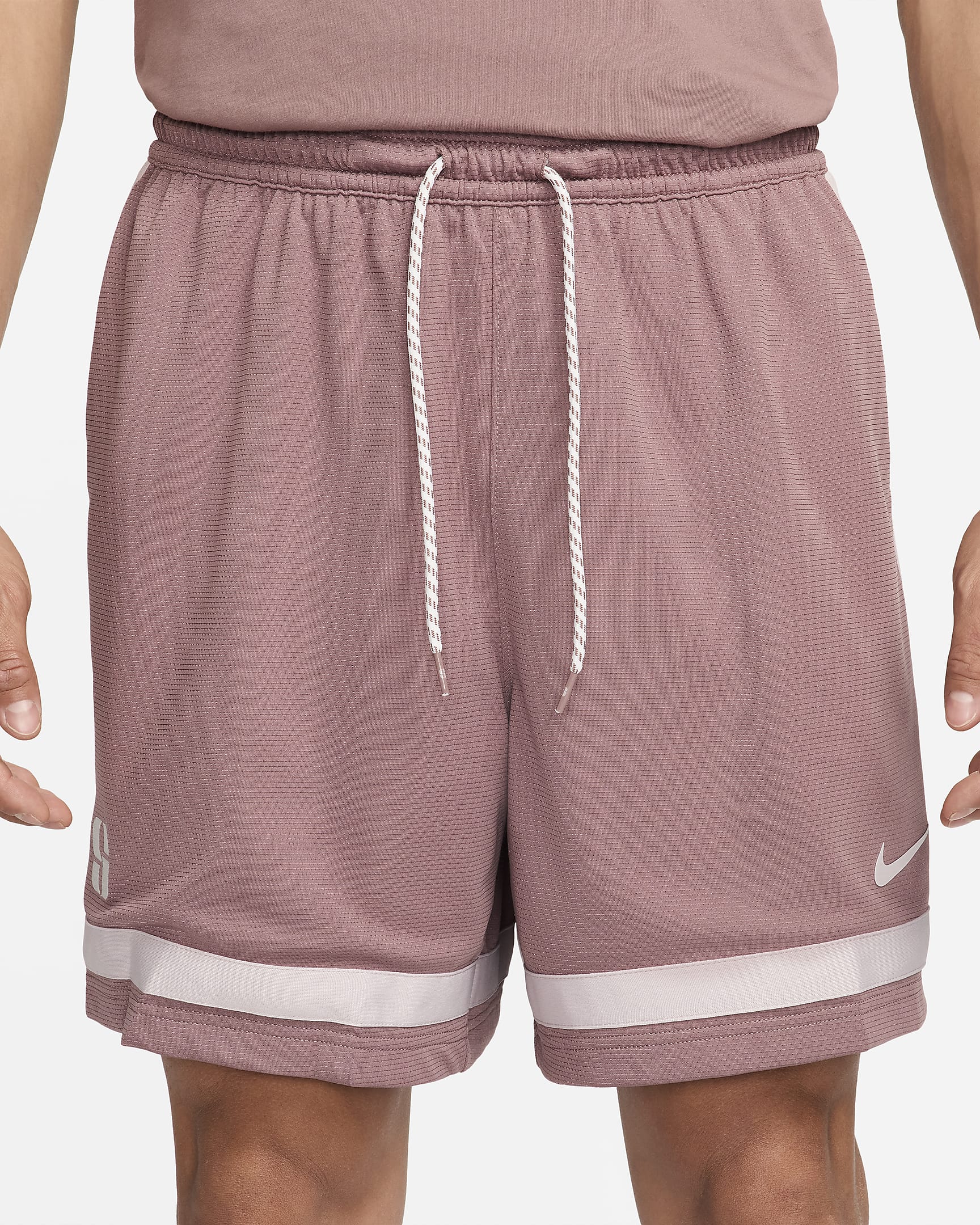 Shorts de básquetbol Sabrina Dri-FIT - Malva humeante/Blanco cumbre