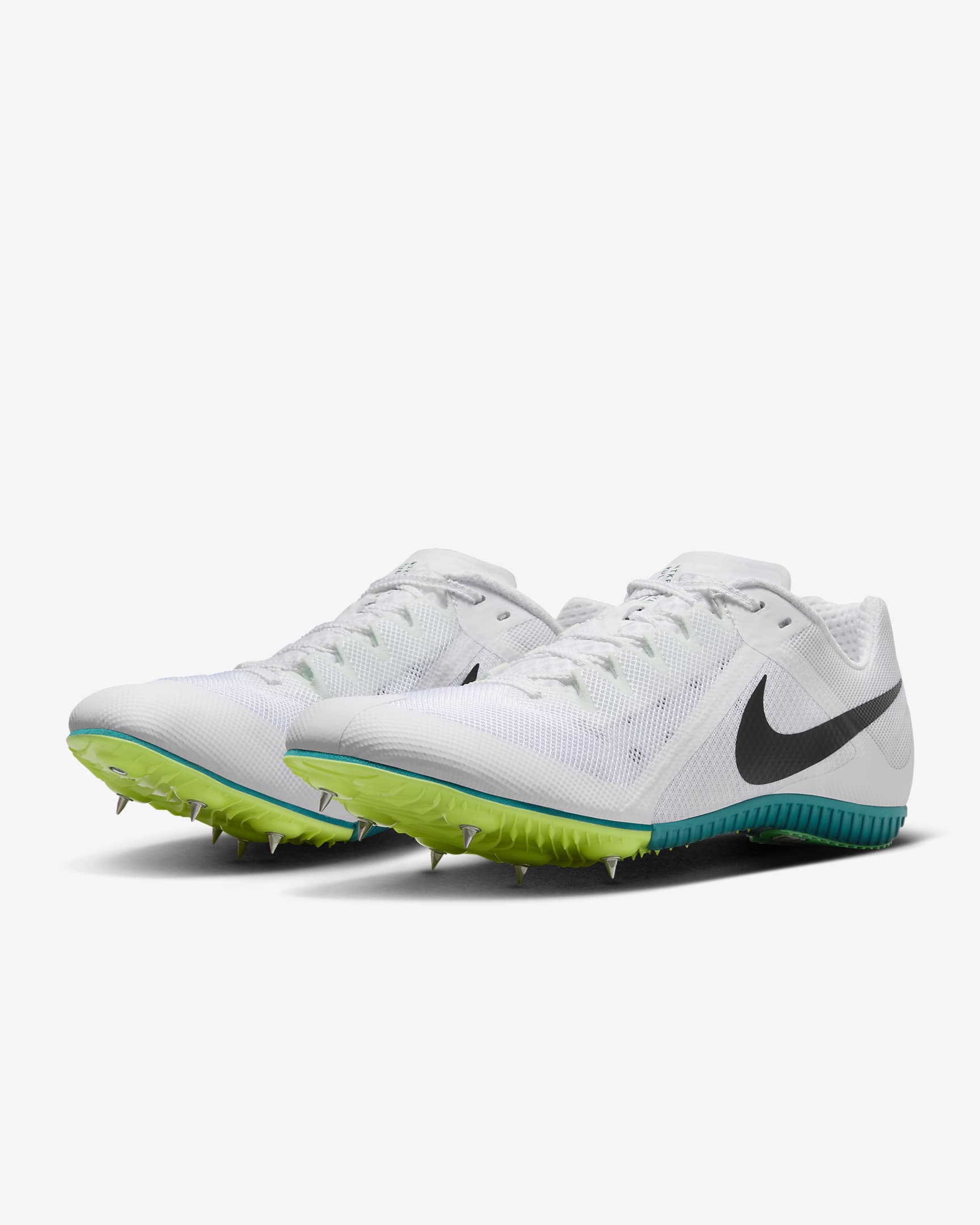 Tenis de clavos para eventos múltiples de atletismo Nike Zoom Rival - Blanco/Abeto brillante/Verde vapor/Negro