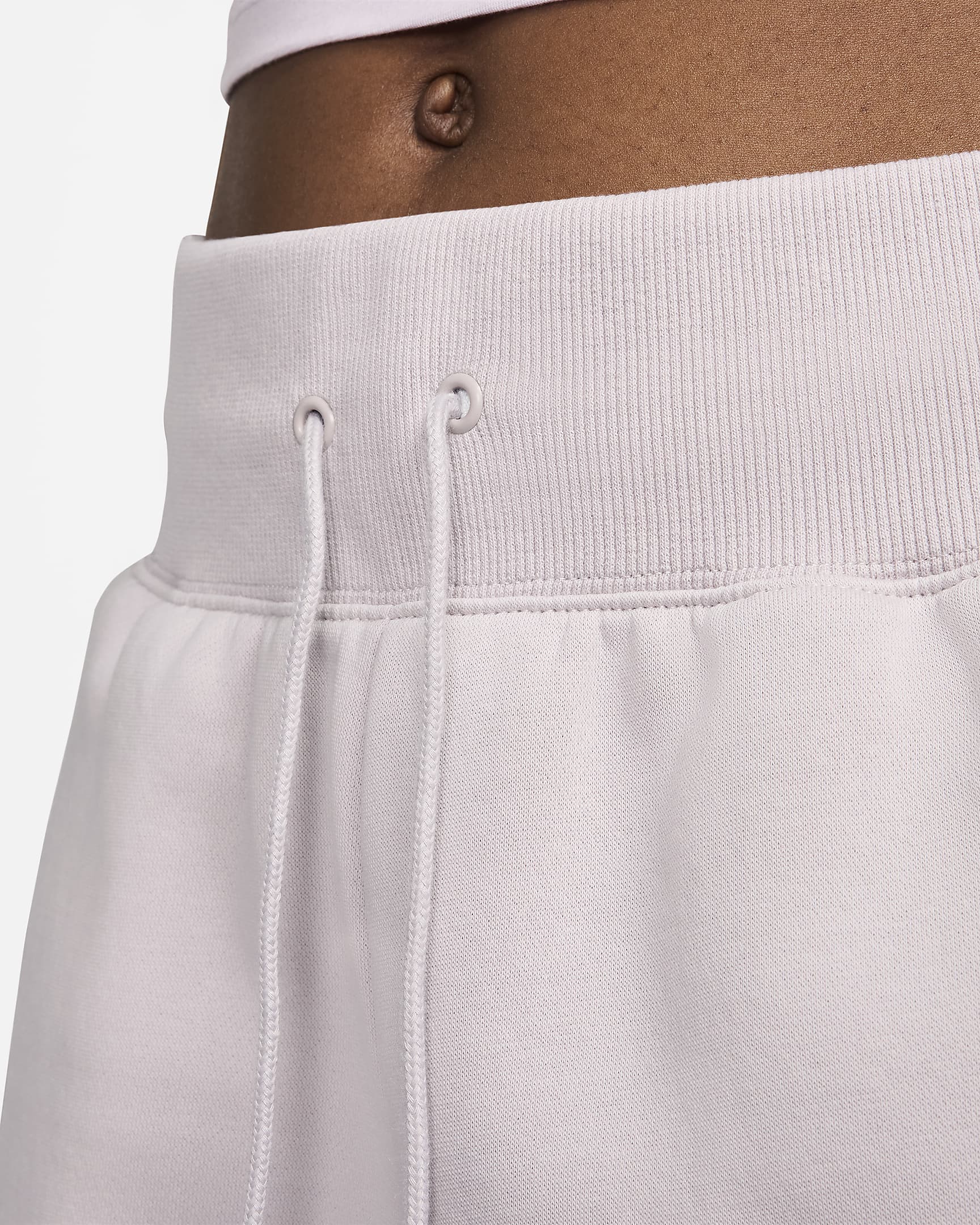 Nike Sportswear Phoenix Fleece Women's High-Waisted Loose Shorts - Platinum Violet/Sail