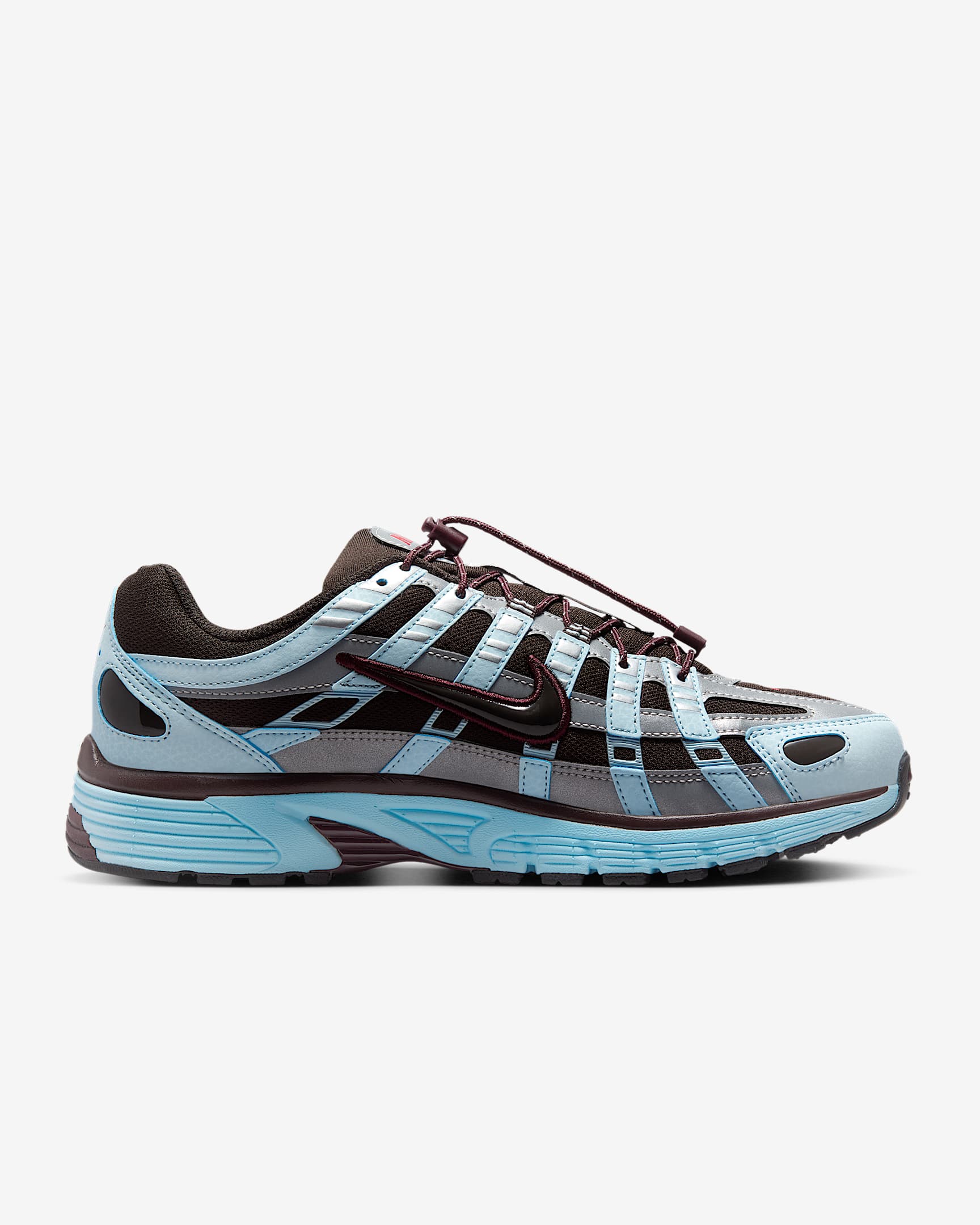 Nike P-6000 Kadın Ayakkabısı - Glacier Blue/Velvet Brown/Metallic Silver/Burgundy Crush