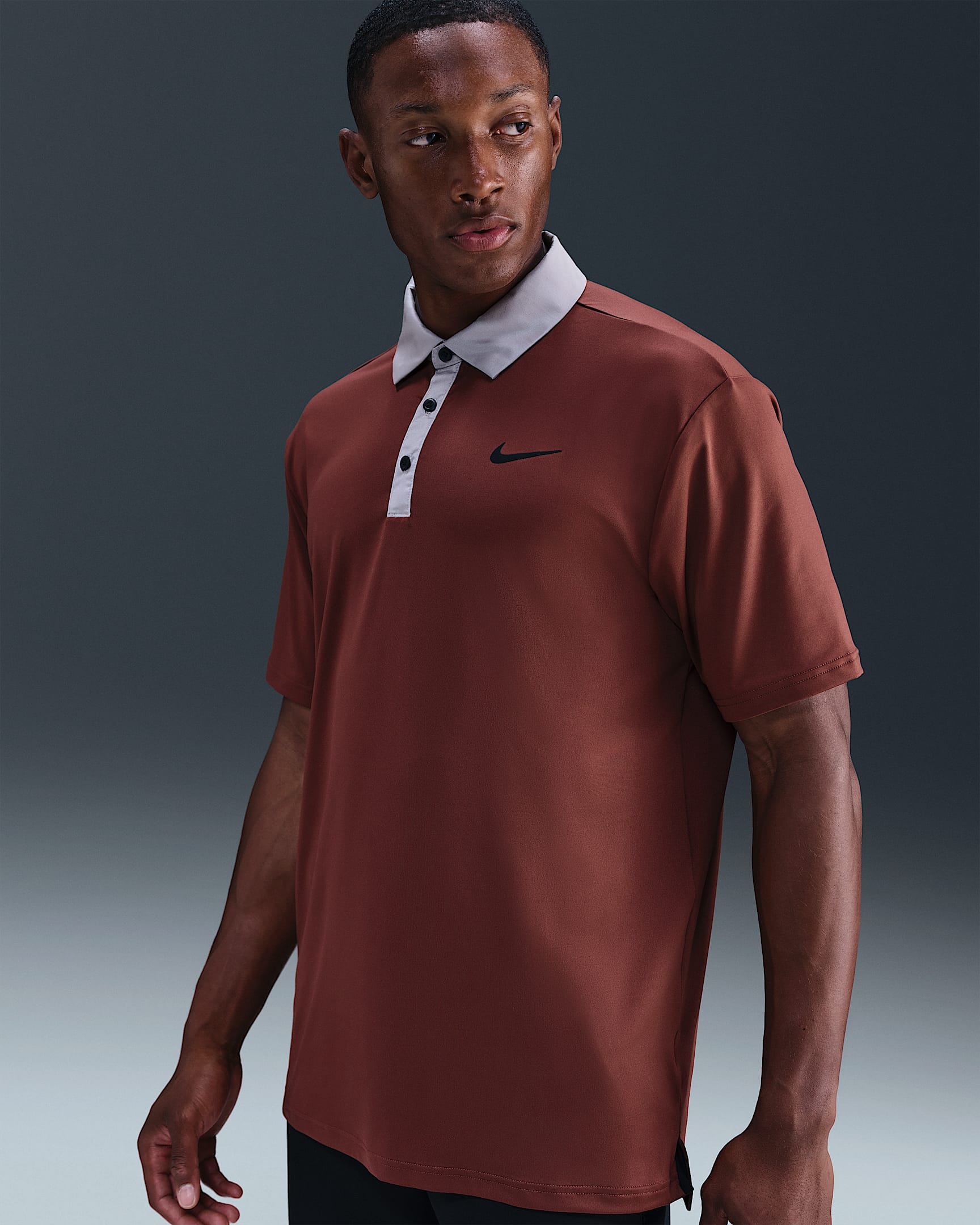 Nike Tour Men's Dri-FIT Golf Polo - Dark Pony/College Grey/Black