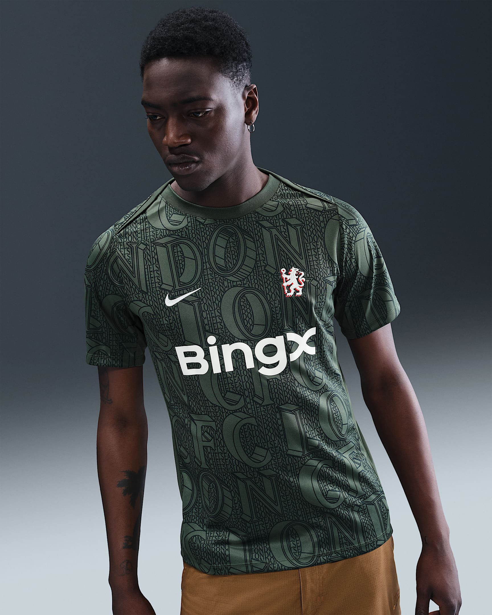 Chelsea F.C. Academy Pro Men's Nike Dri-FIT Football Pre-Match Top - Galactic Jade/Outdoor Green/Phantom