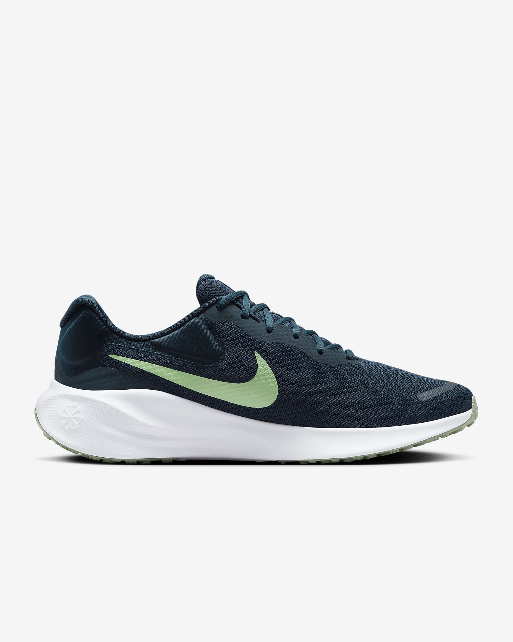 Tenis para correr en pavimento para hombre Nike Revolution 7 - Azul marino militar/Polvo fotón/Horizonte jade/Verde vapor