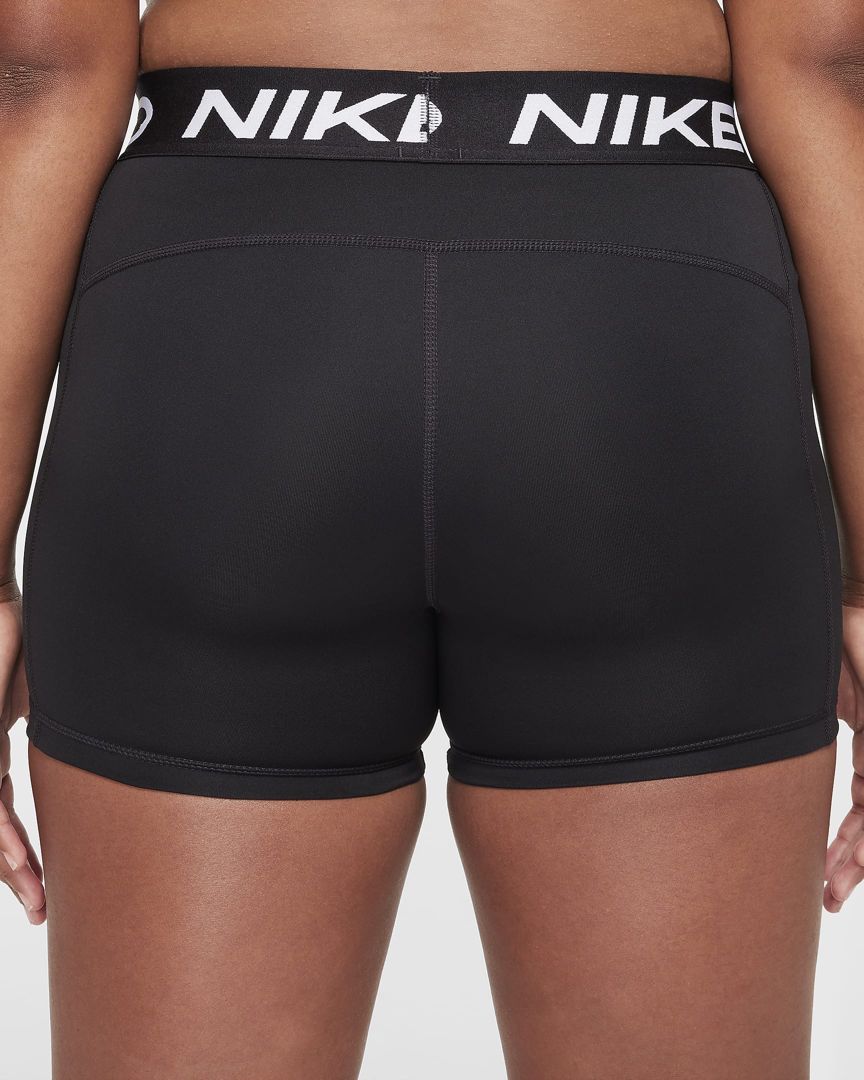 Nike Pro Leak Protection: Period Girls' Shorts (Extended Size) - Black/White