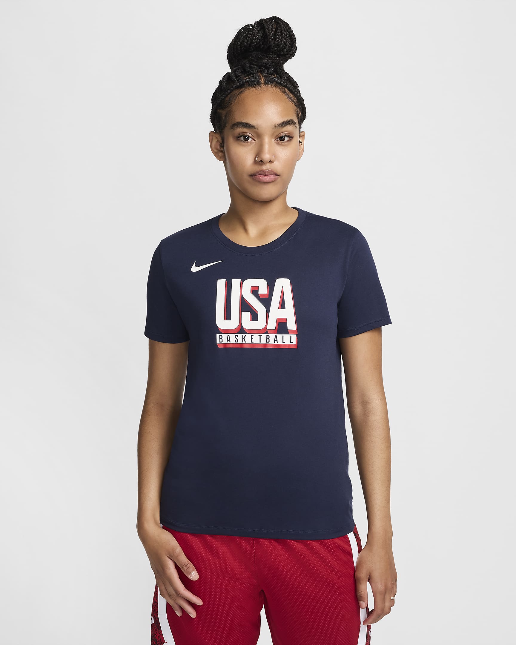 USA Women's Nike Dri-FIT Basketball Practice T-Shirt - Obsidian