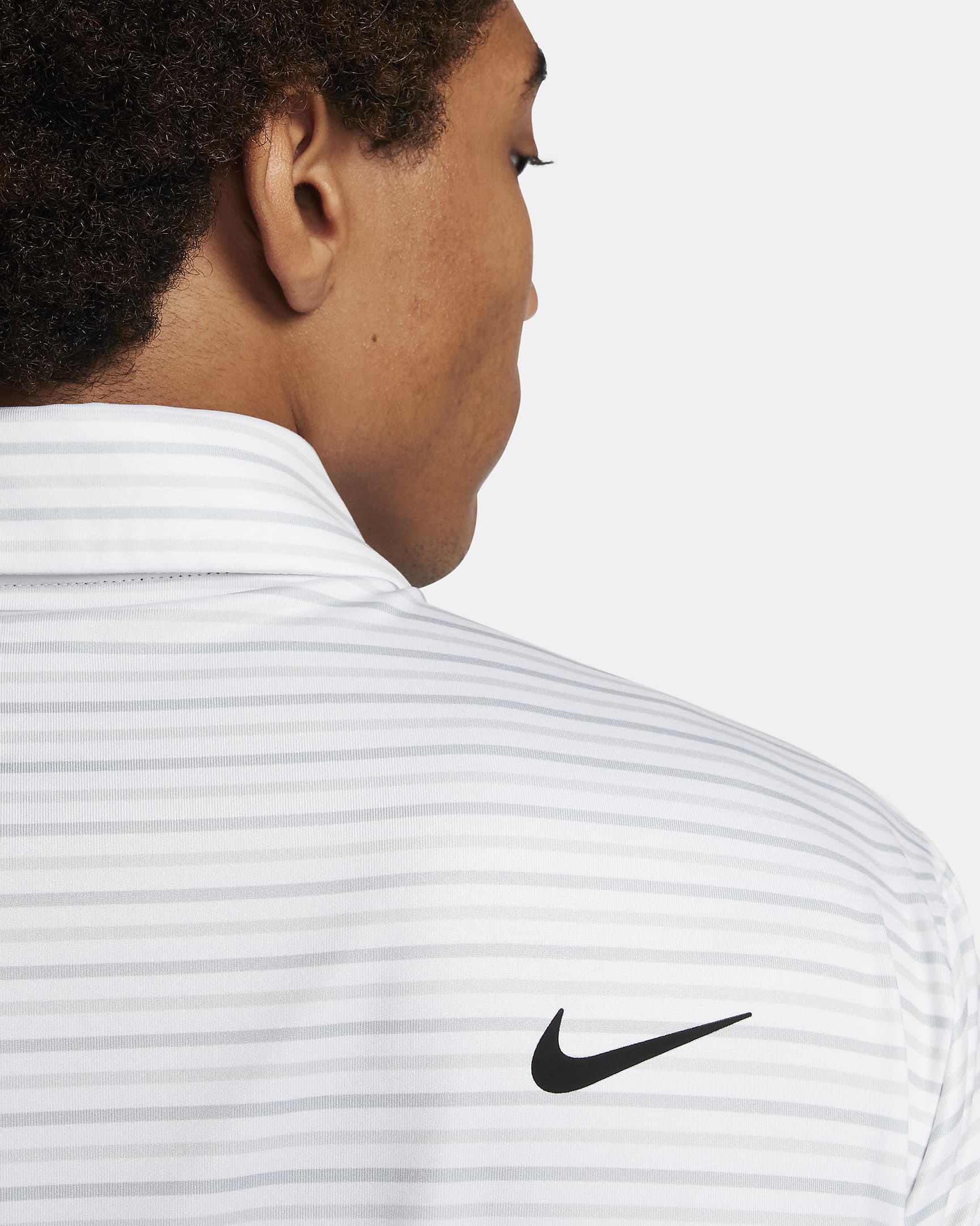 Polo de golf a rayas Dri-FIT para hombre Nike Tour - Blanco/Negro