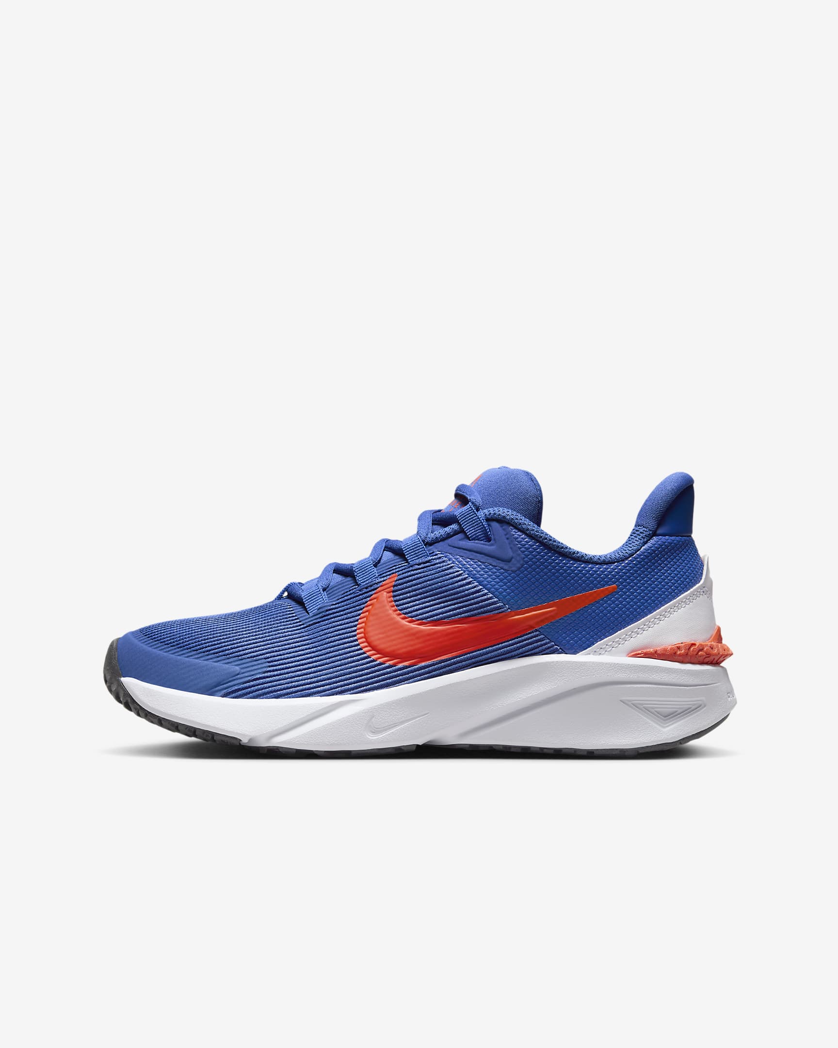 Nike Star Runner 4 大童路跑鞋 - Astronomy Blue/白色/Total Orange/Team Orange