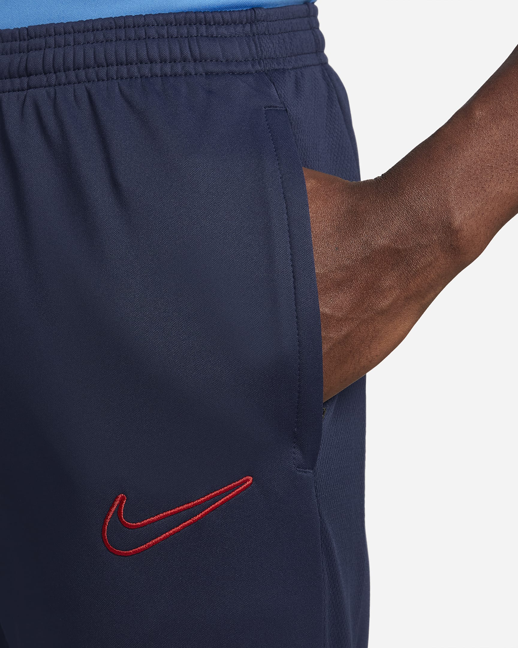 Nike Dri-FIT Academy Dri-FIT fotballbukse til herre - Midnight Navy/Midnight Navy/University Red