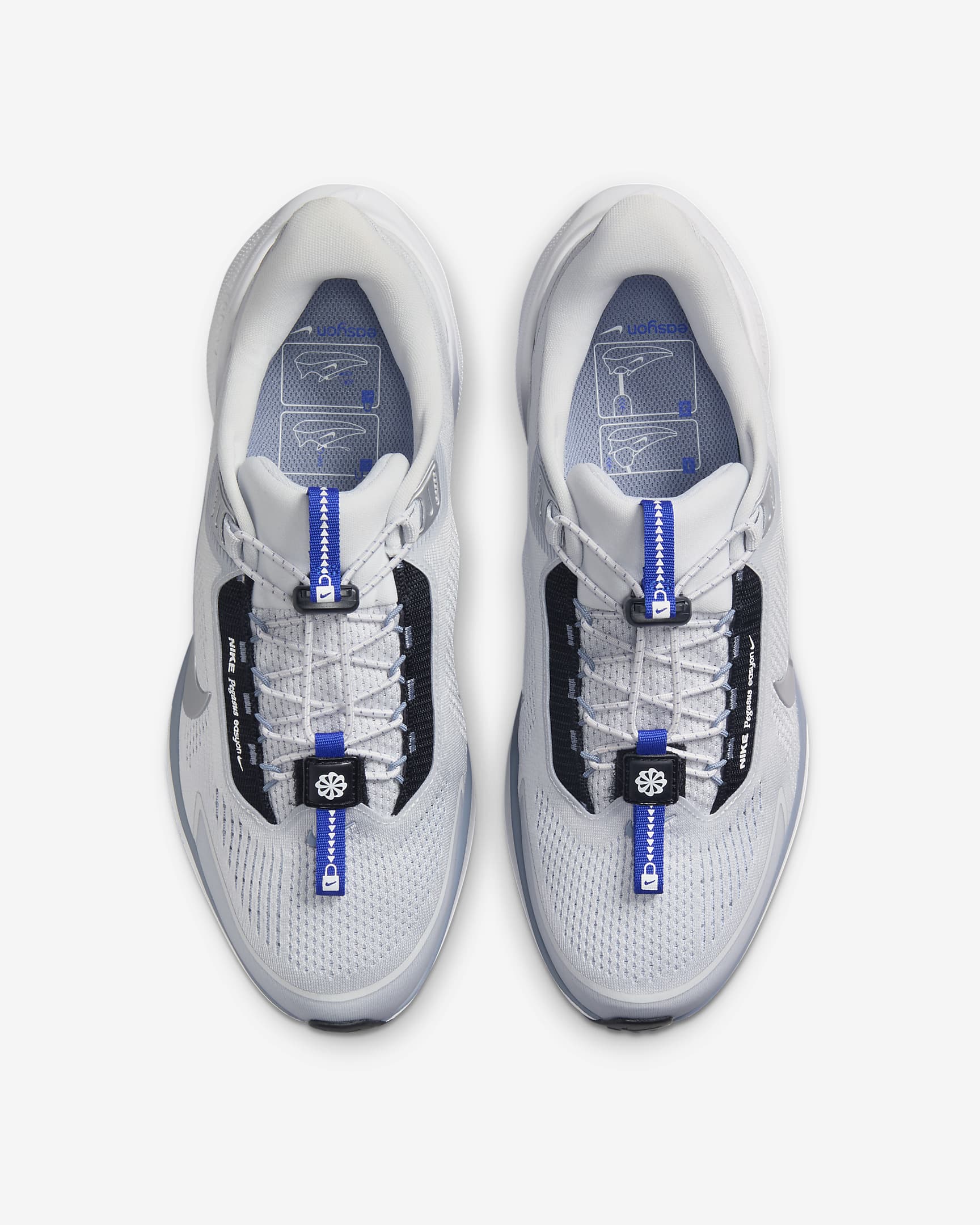 Nike Pegasus EasyOn Men's Road Running Shoes - Pure Platinum/Ashen Slate/Racer Blue/Metallic Silver