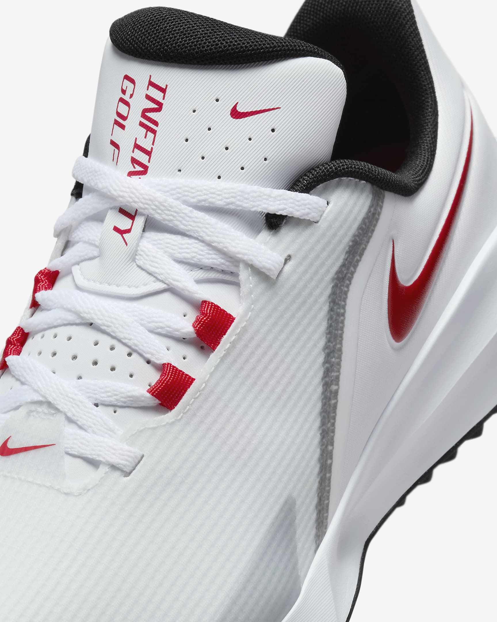 Nike Infinity G NN Zapatillas de golf - Blanco/Pure Platinum/Negro/University Red