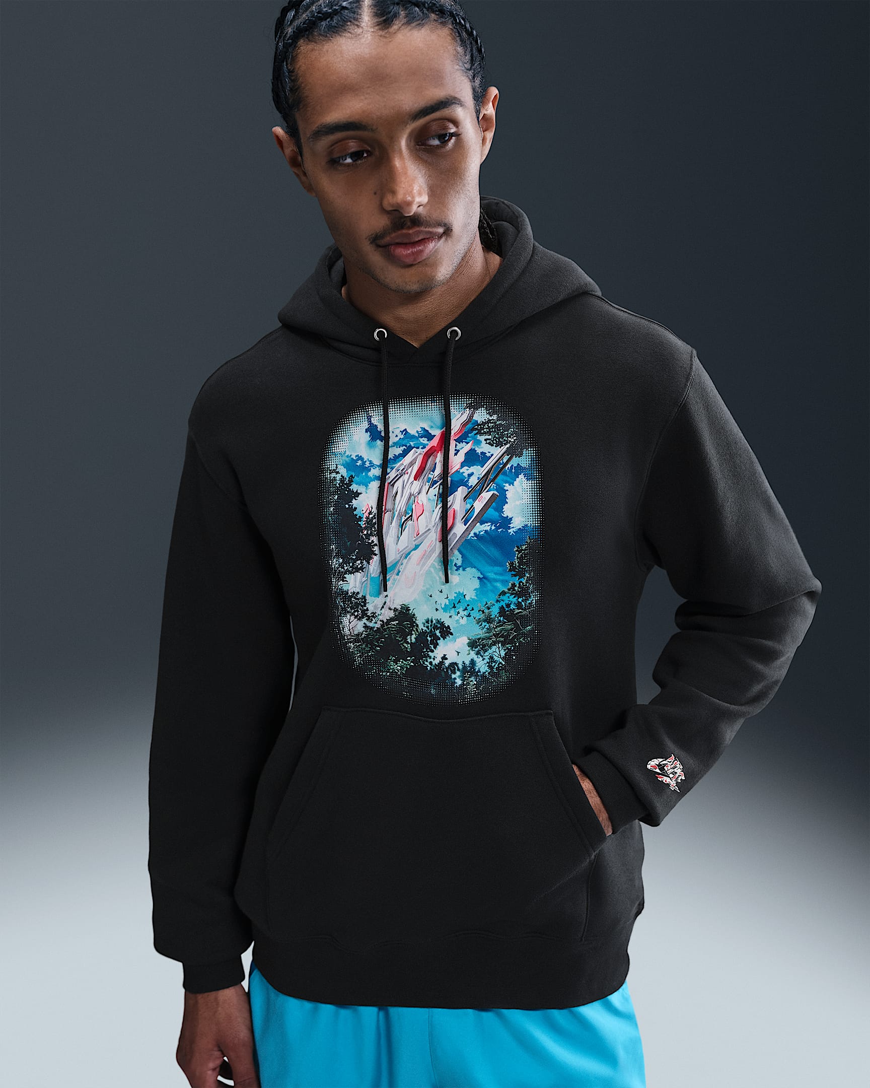 Nike Sportswear Club Men's Fleece Hoodie - Black/Black