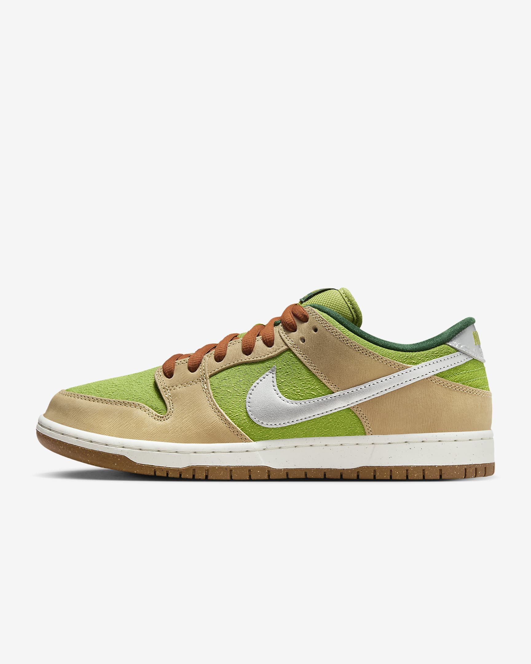 Nike SB Dunk Low Pro Sabatilles de skateboard - Sesame/Pear/Fir/Platejat metal·litzat