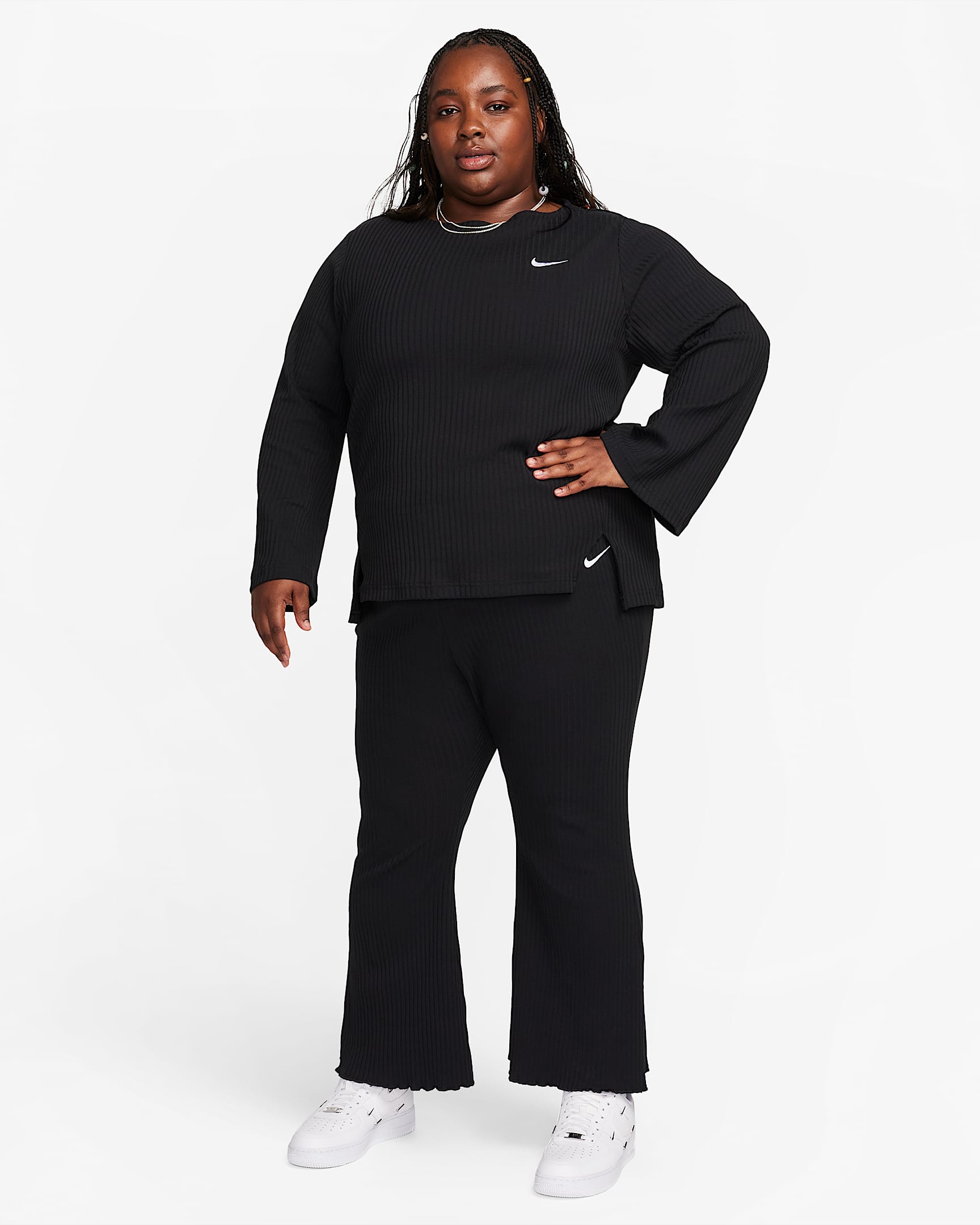 Pantalon taille haute en jersey côtelé Nike Sportswear pour femme