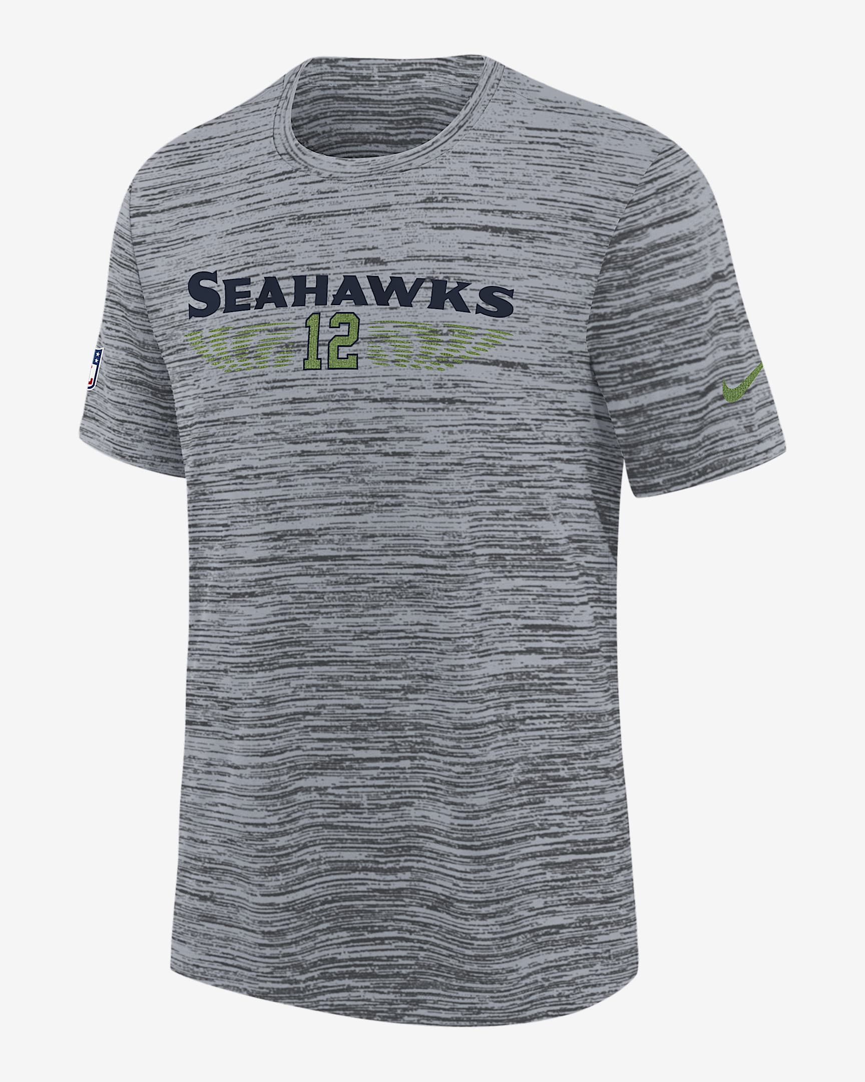 Playera Nike Dri-FIT de la NFL para niños talla grande Seattle Seahawks Rivalry Sideline Velocity - Gris