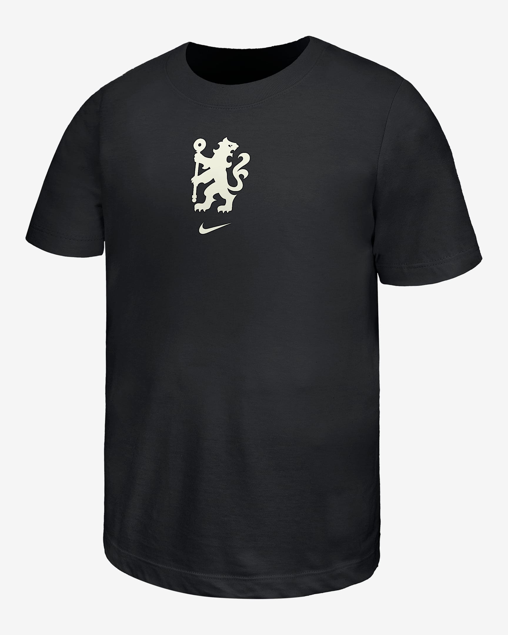 Playera de fútbol Nike para niños talla grande Chelsea FC Core - Negro