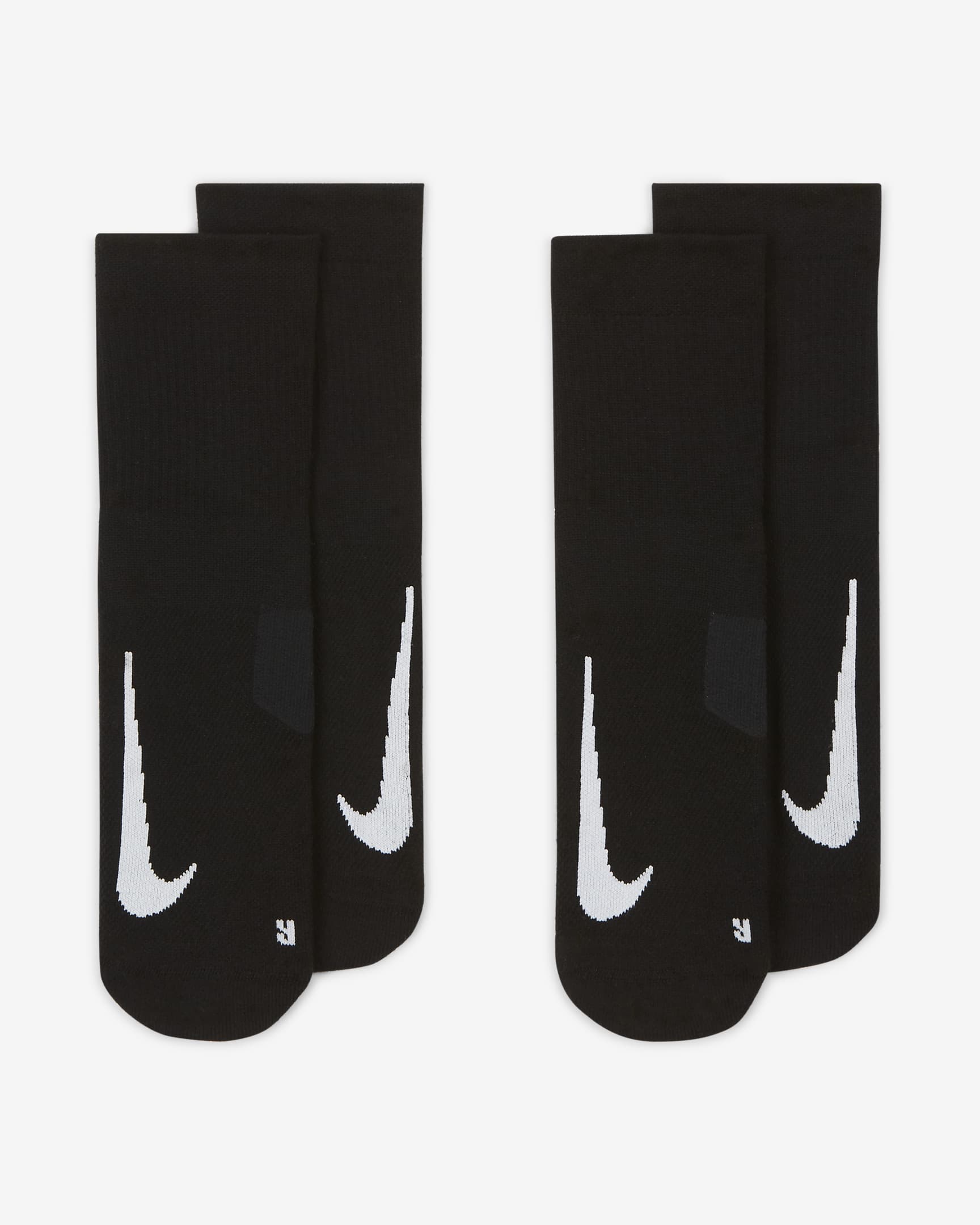 Nike Multiplier Running Ankle Socks (2 Pairs) - Black/White