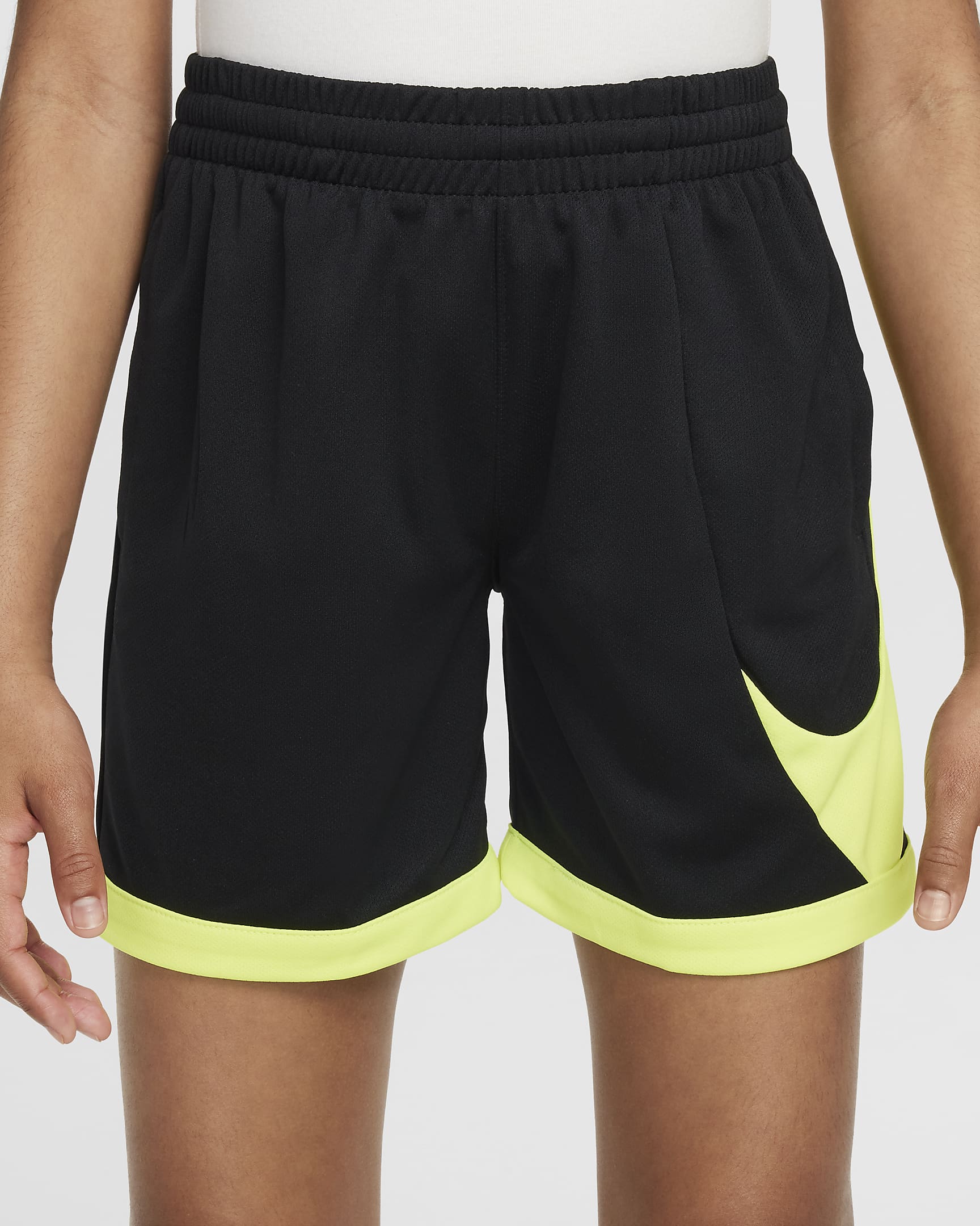 Nike Multi+ Older Kids' Dri-FIT Training Shorts - Black/Volt/Volt