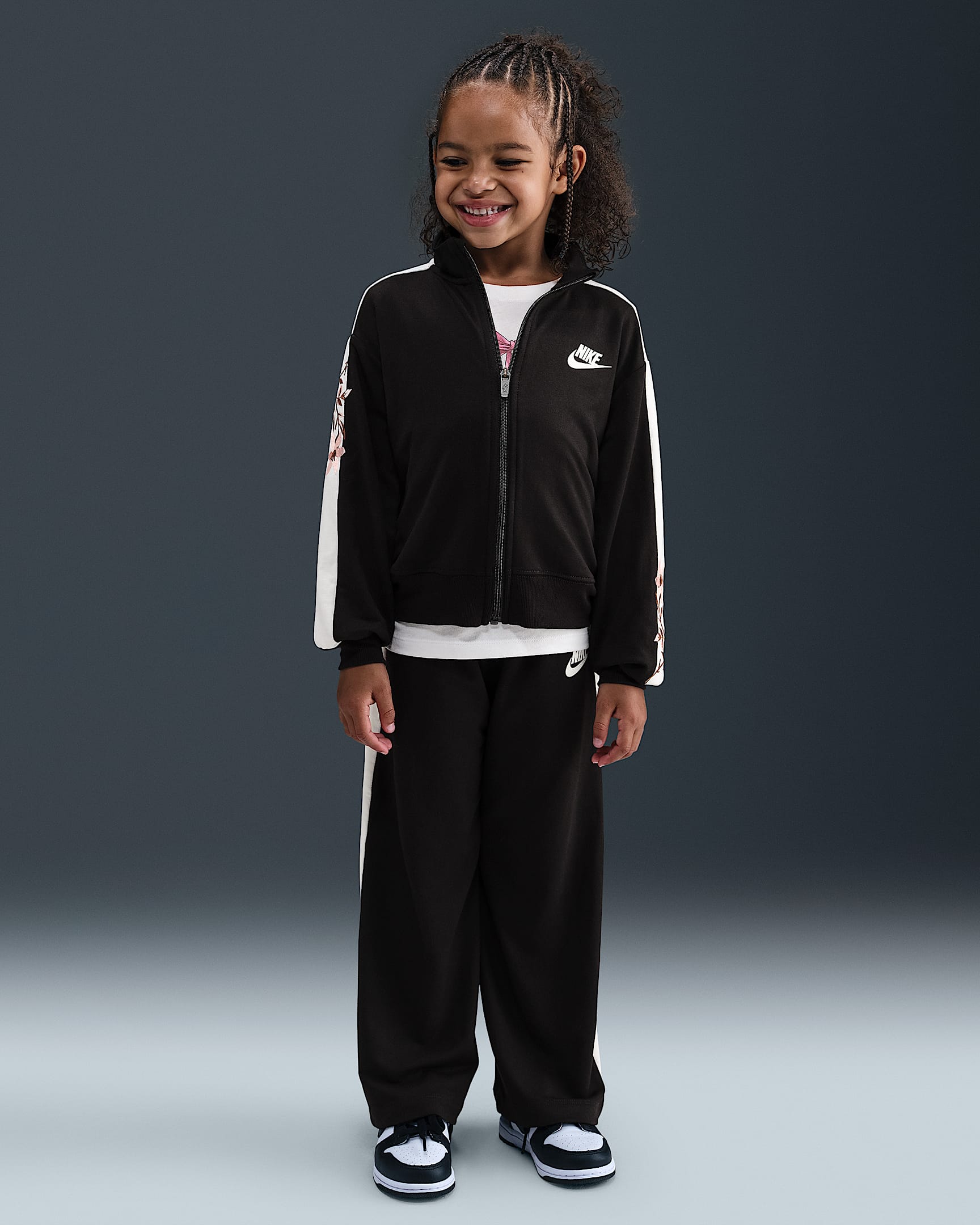 Nike Little Kids' 2-Piece Floral Track Set - Black
