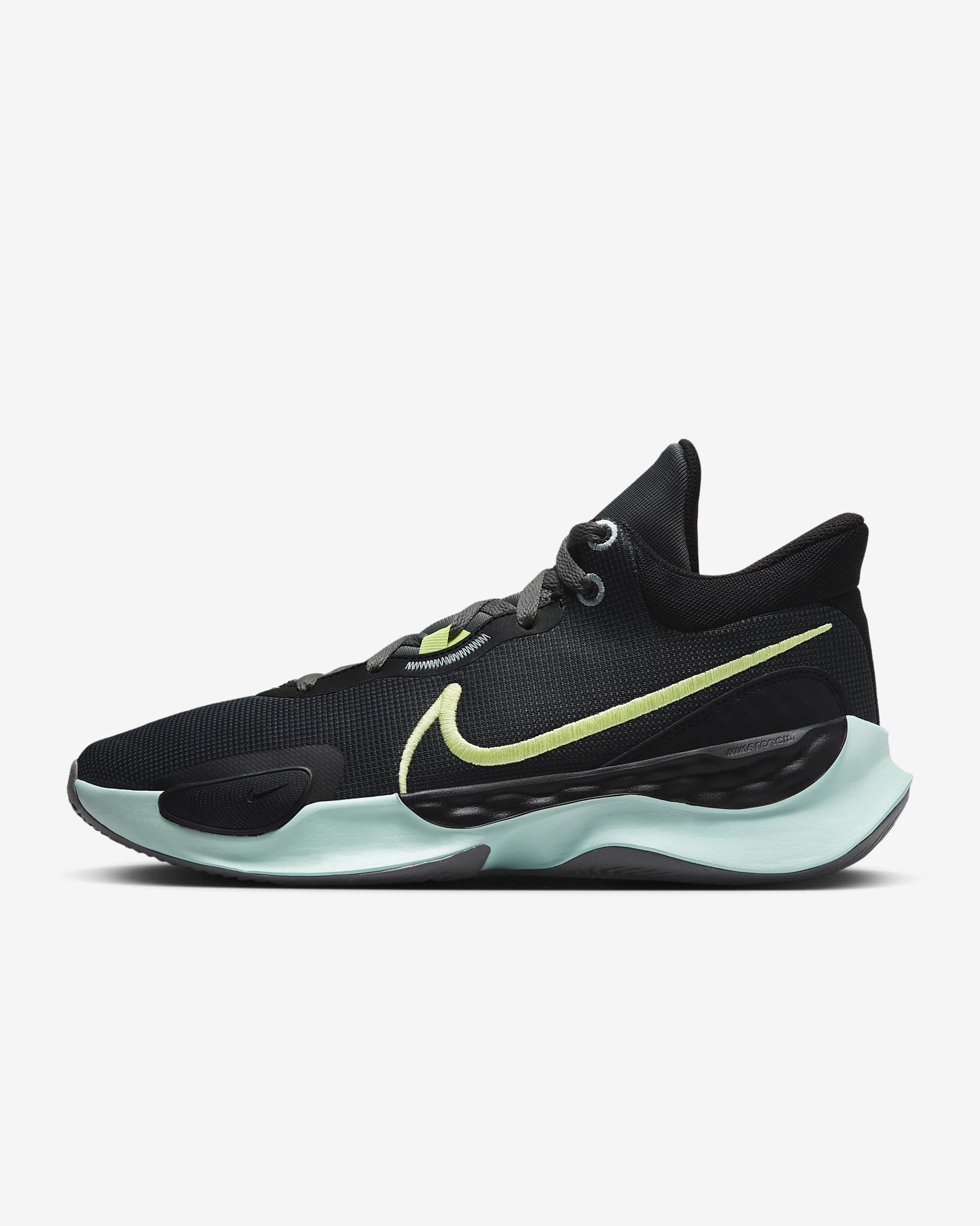 Nike Elevate 3 Basketball Shoes - Black/Iron Grey/Jade Ice/Pastel Yellow