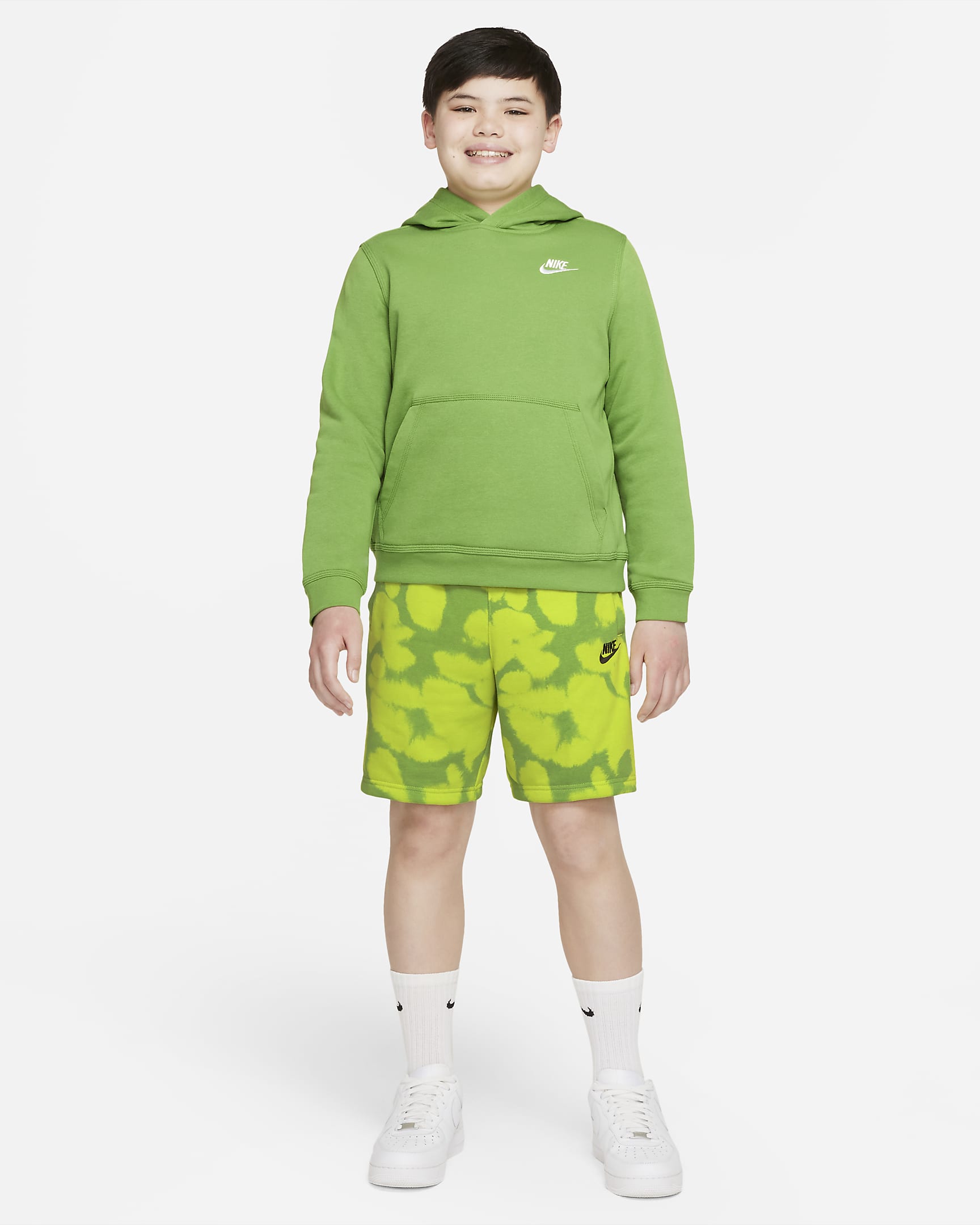 Nike Sportswear Big Kids' (Boys') Printed French Terry Shorts (Extended ...