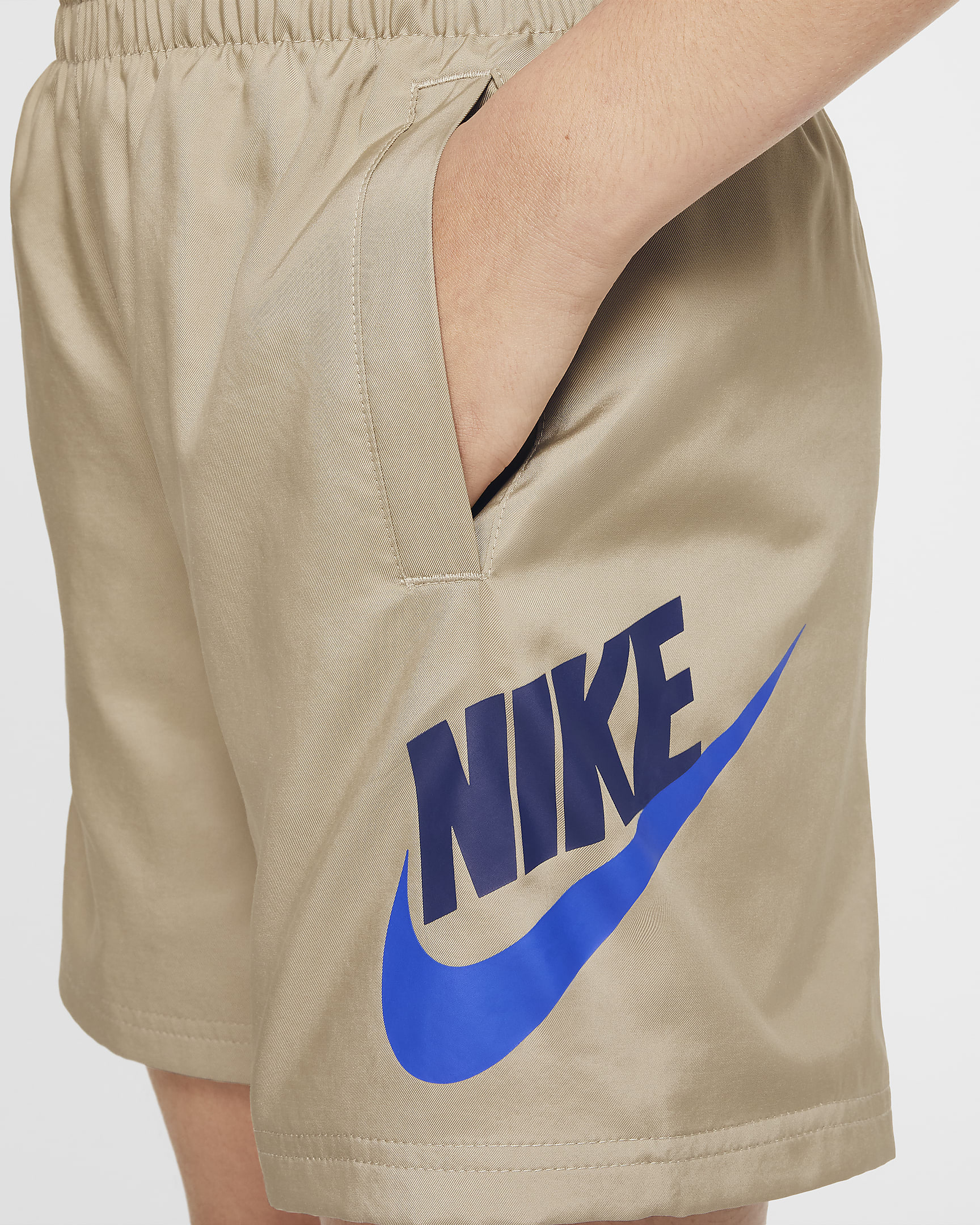 กางเกงขาสั้นแบบทอเด็กโต Nike Sportswear - Khaki