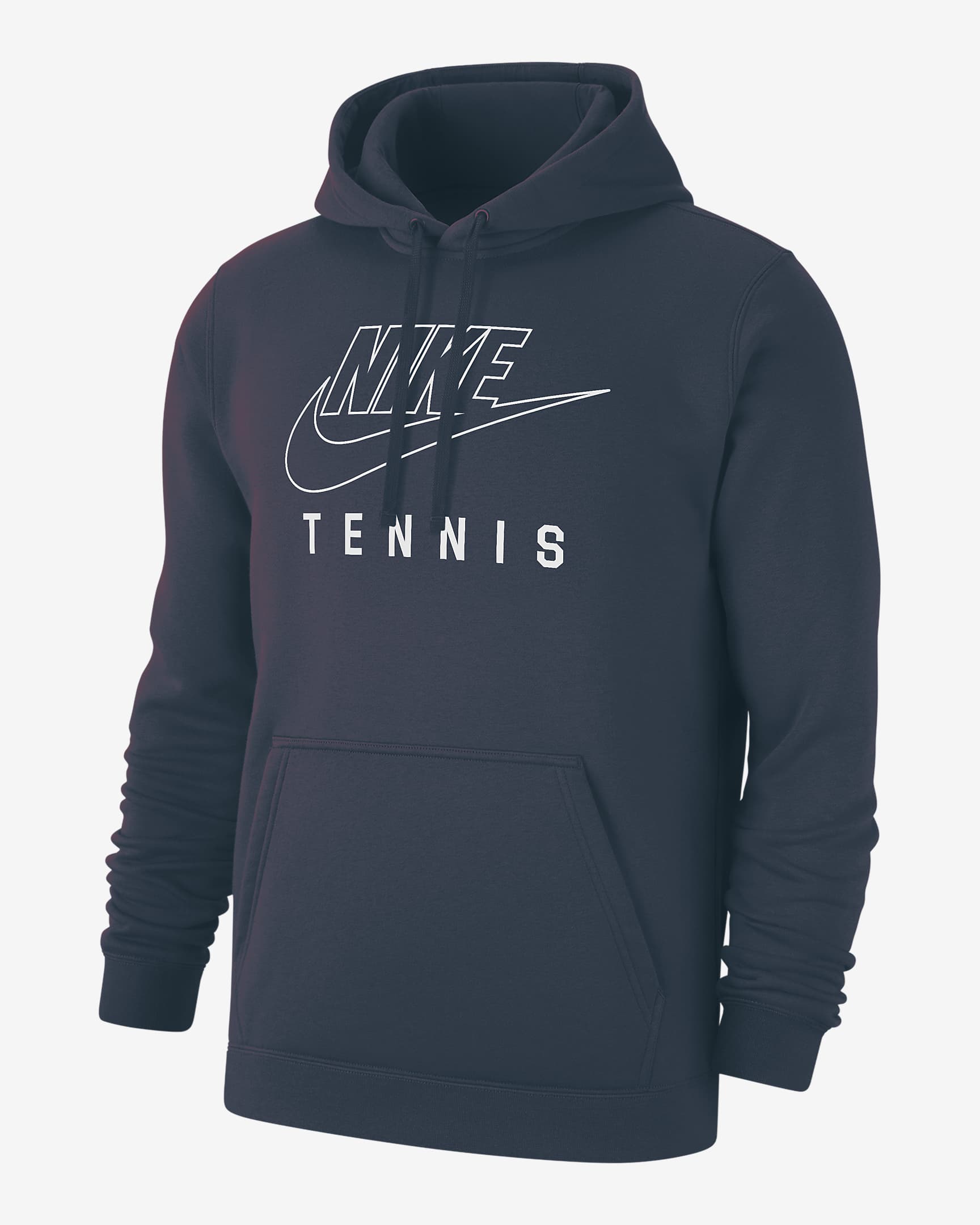 Nike Swoosh Club Fleece Men's Tennis Pullover Hoodie - Thunder Blue