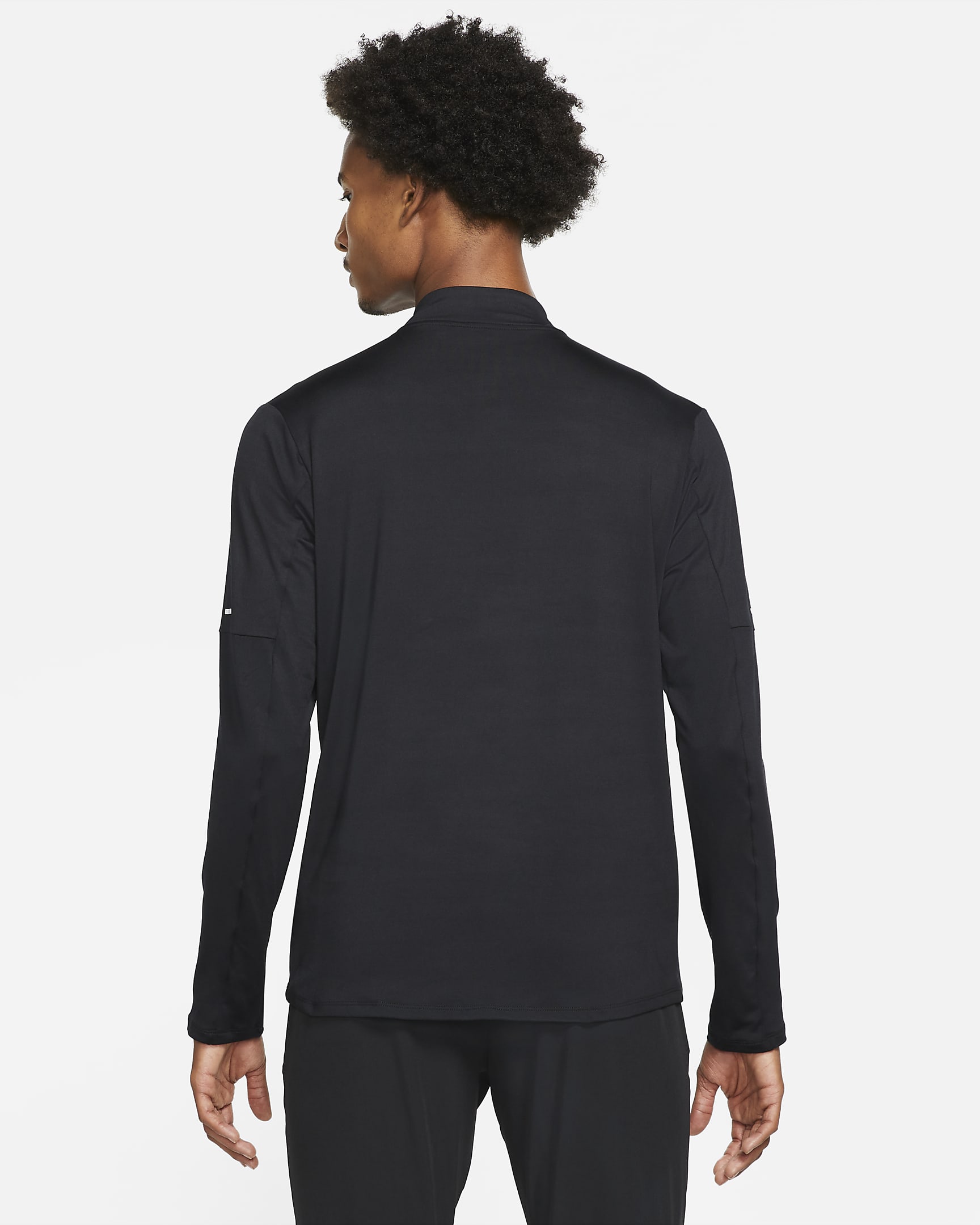 Camisola de running Dri-FIT com fecho até meio Nike para homem - Preto