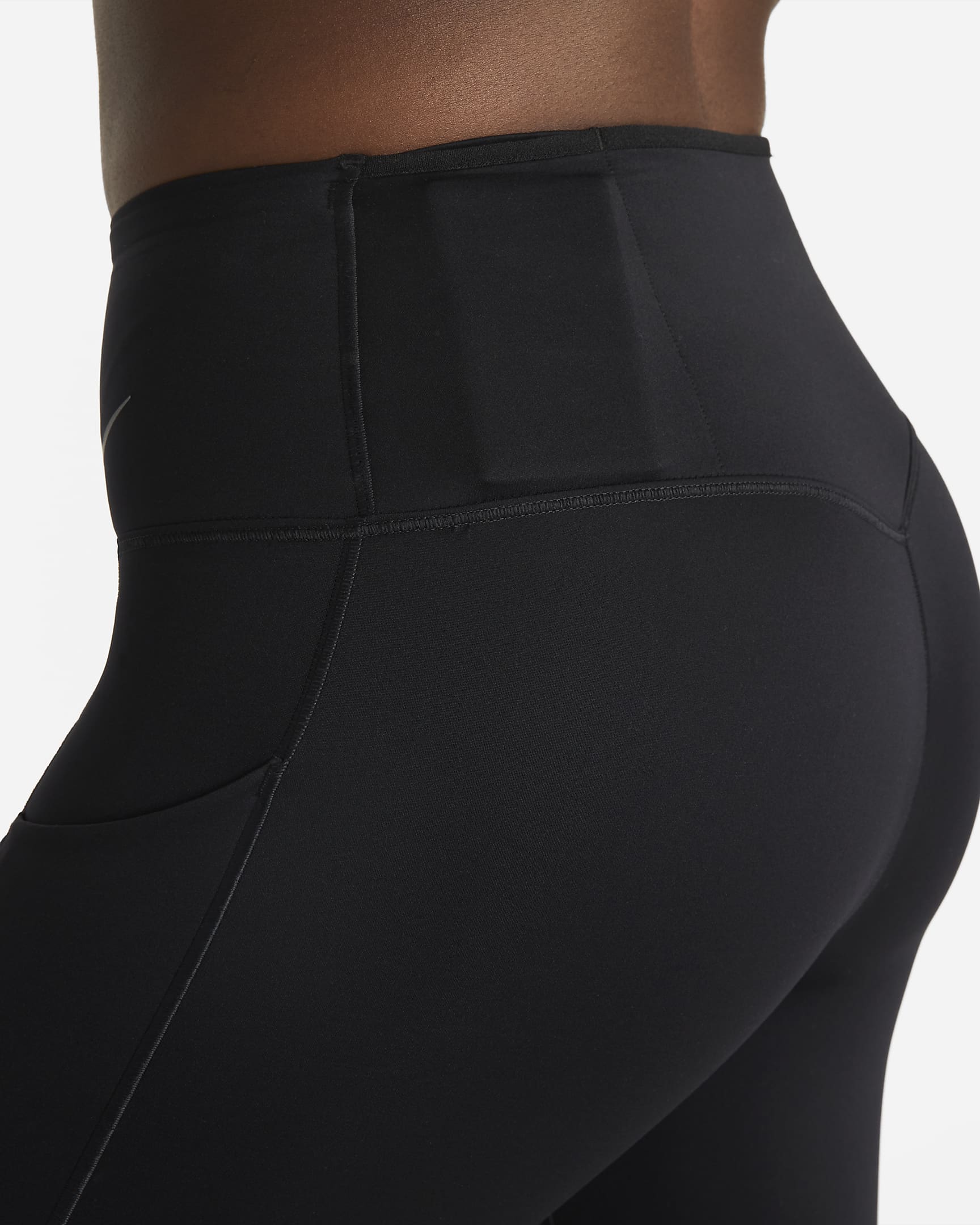 Nike Go Leggings de longitud completa, talle medio y sujeción firme con bolsillos - Mujer - Negro/Negro