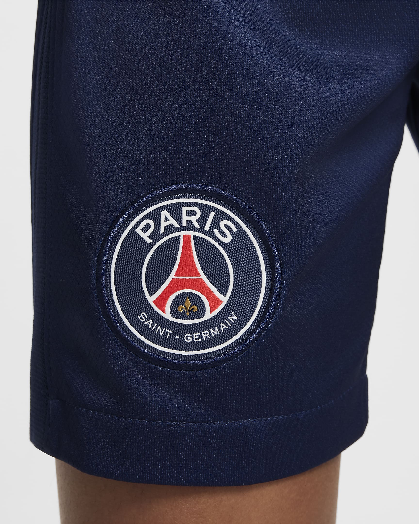 Short de foot Replica Nike Dri-FIT Paris Saint-Germain 2024/25 Stadium Domicile pour ado - Midnight Navy/Blanc