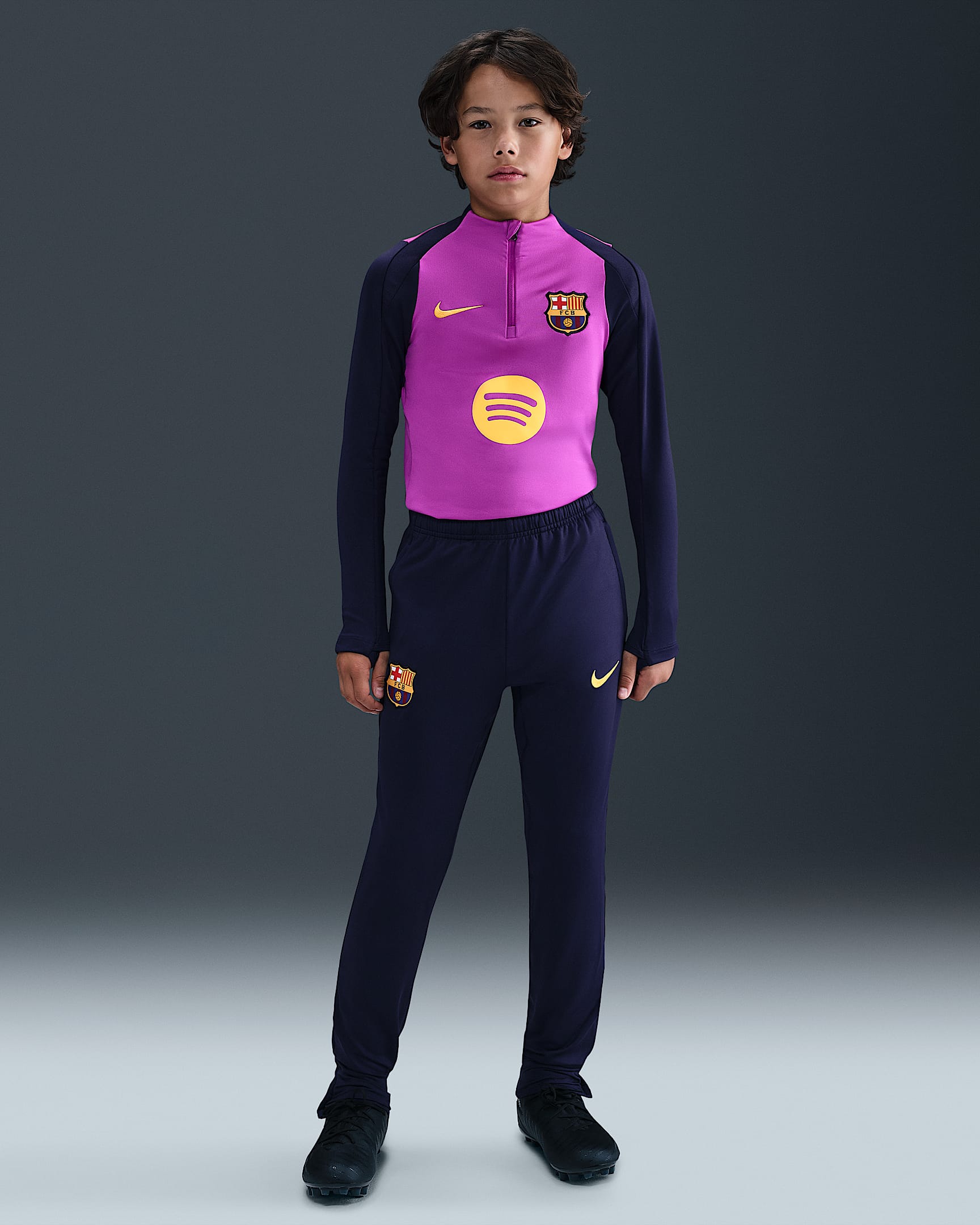 F.C. Barcelona Strike Older Kids' Nike Dri-FIT Football Knit Pants - Imperial Purple/Vivid Purple/Midwest Gold