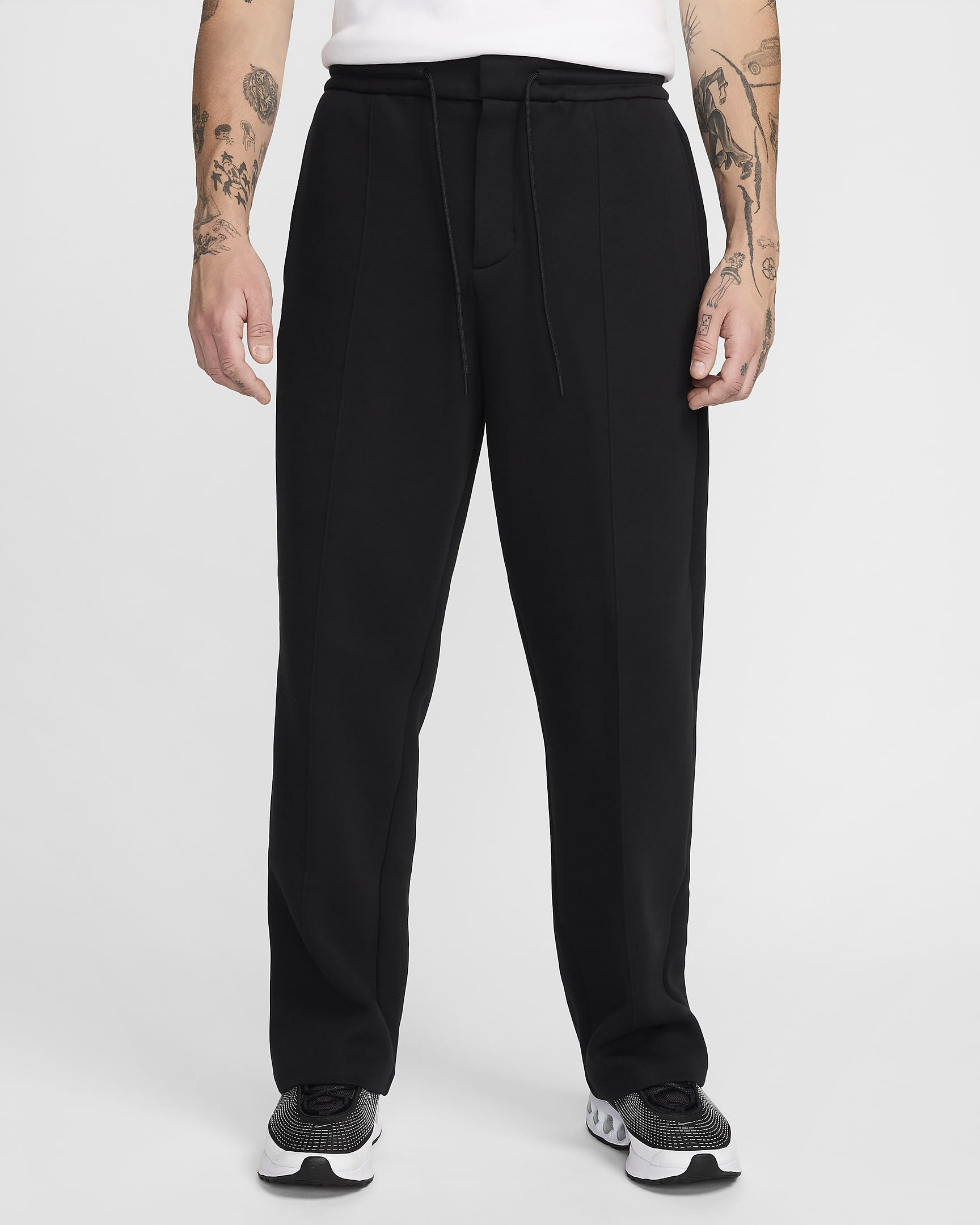 Pantaloni sartoriali in fleece Nike Tech – Uomo - Nero/Nero