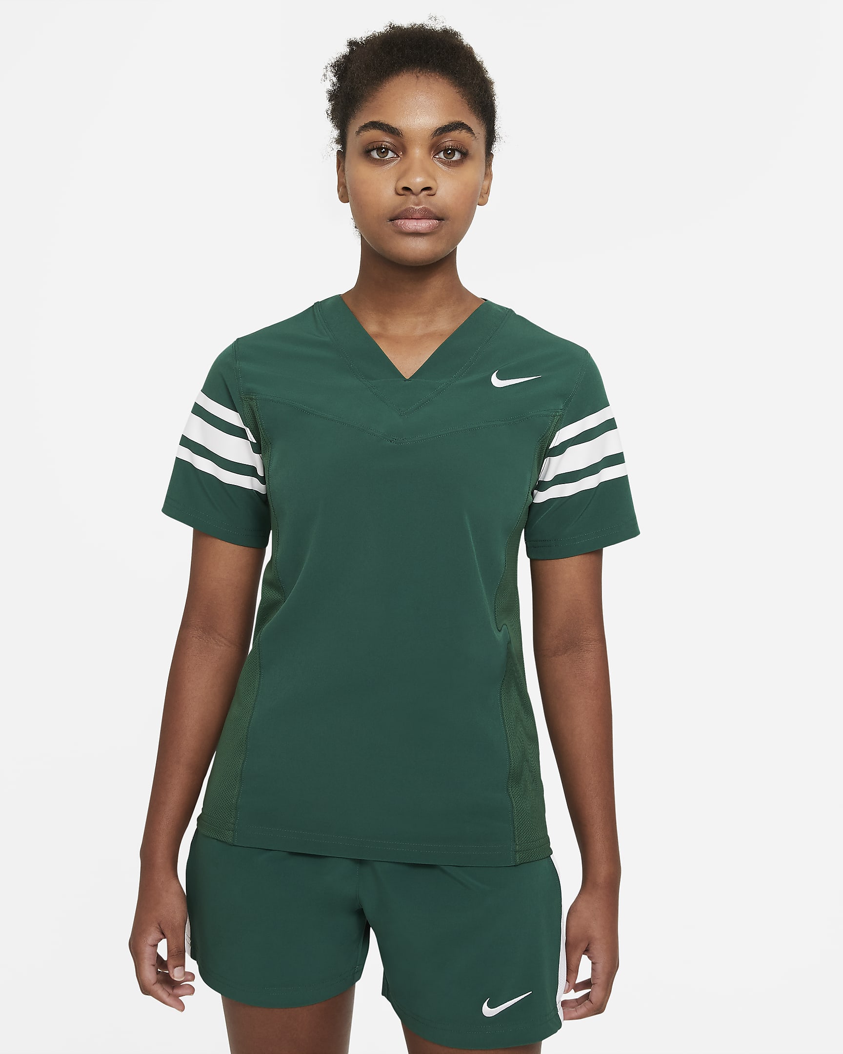 Nike Vapor Women's Flag Football Jersey (Stock) - Team Dark Green/Team White/Team White