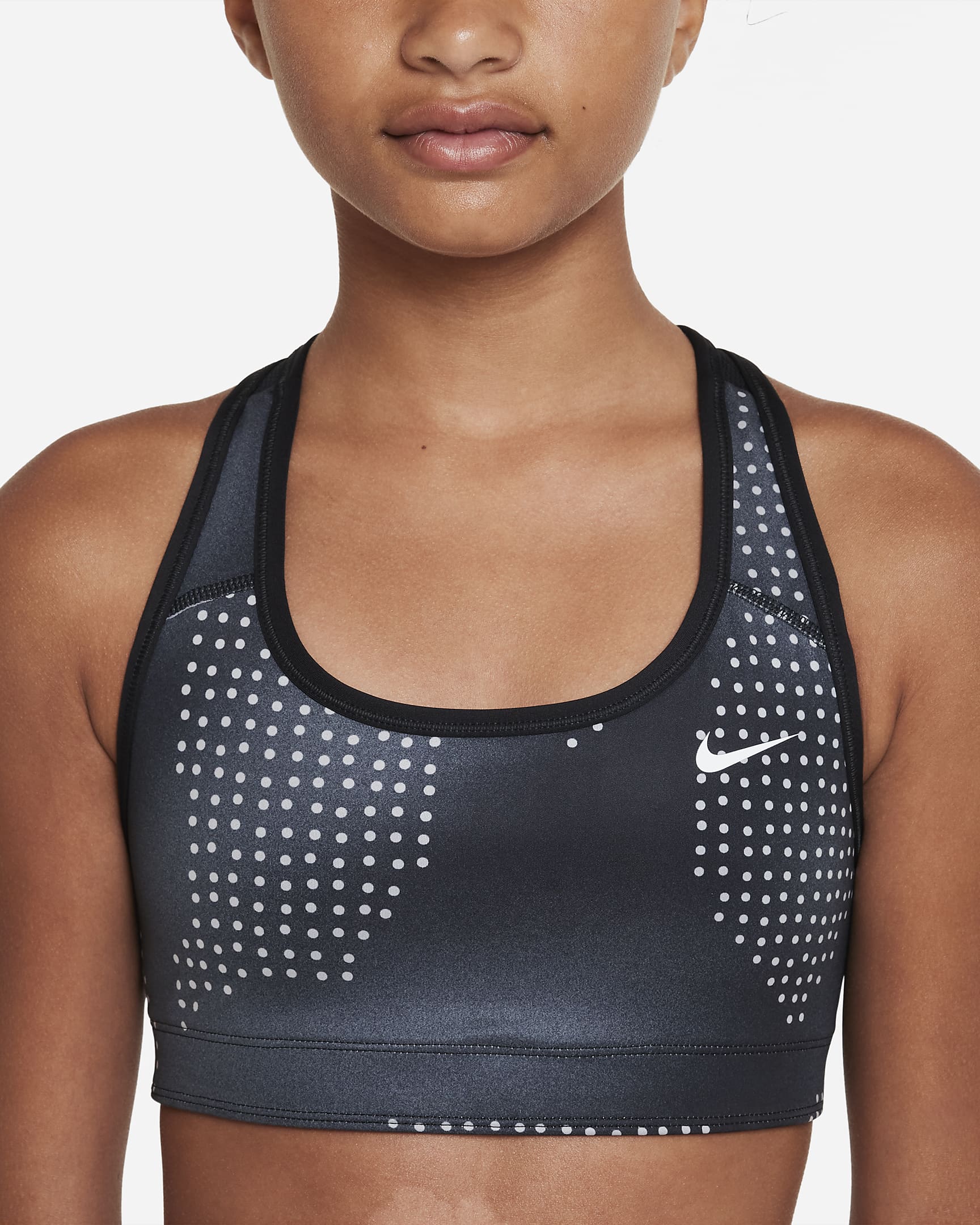 Nike Swoosh Big Kids' (Girls') Reversible Sports Bra.