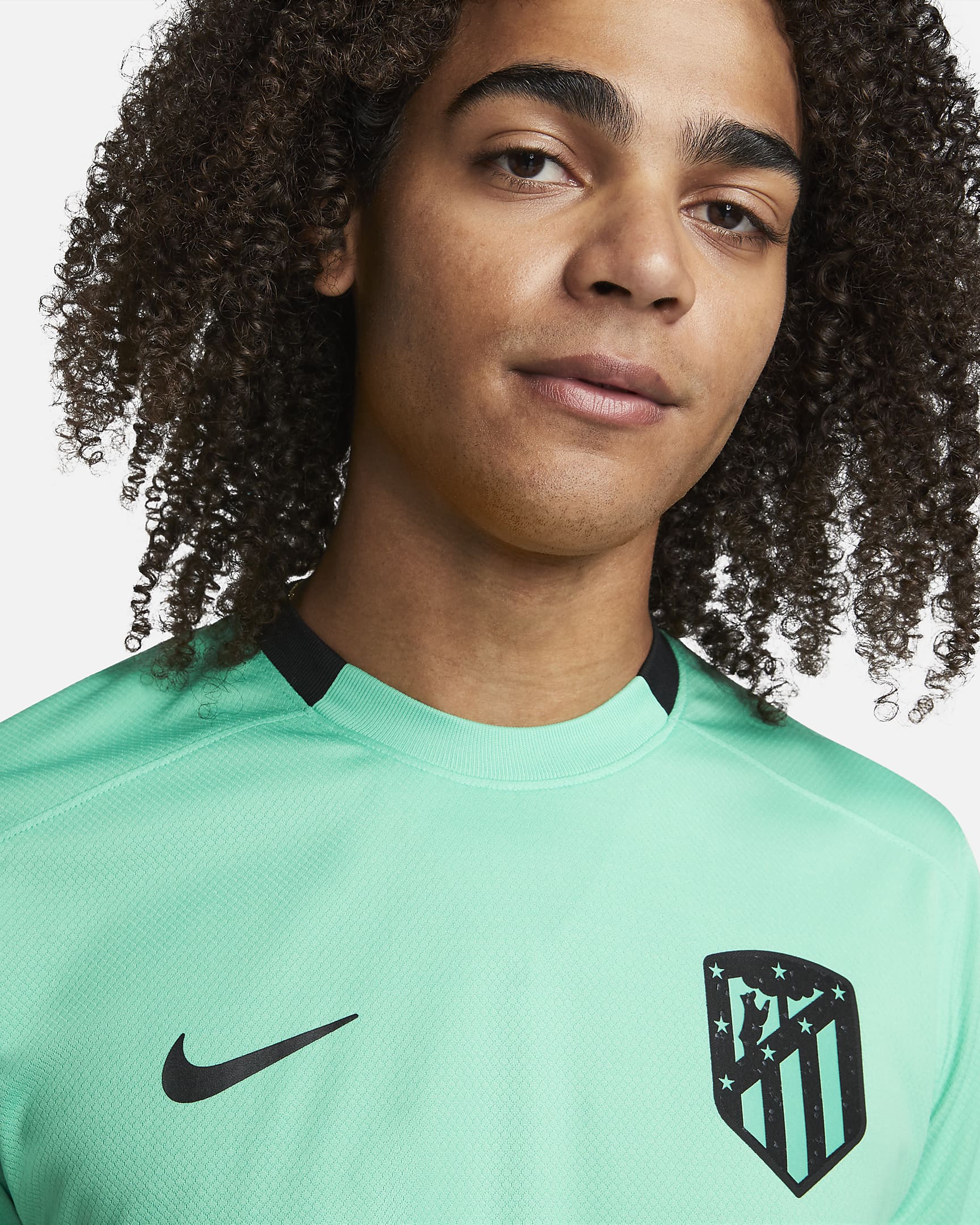 Jersey de fútbol Nike Dri-FIT del Club Atlético de Madrid alternativo 2023/24 Stadium para hombre - Verde primavera/Negro/Negro