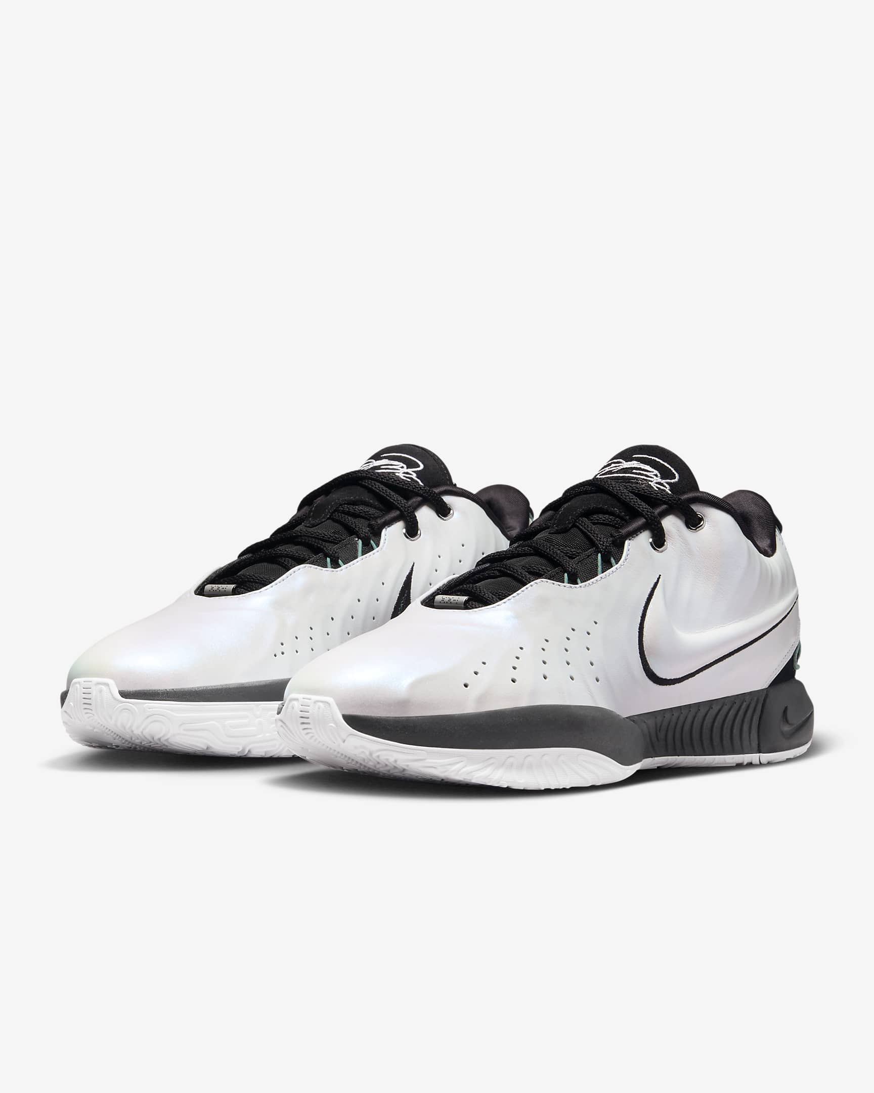 Tenis de básquetbol LeBron XXI "Conchiolin" - Blanco/De costa a costa/Polvo fotón/Negro