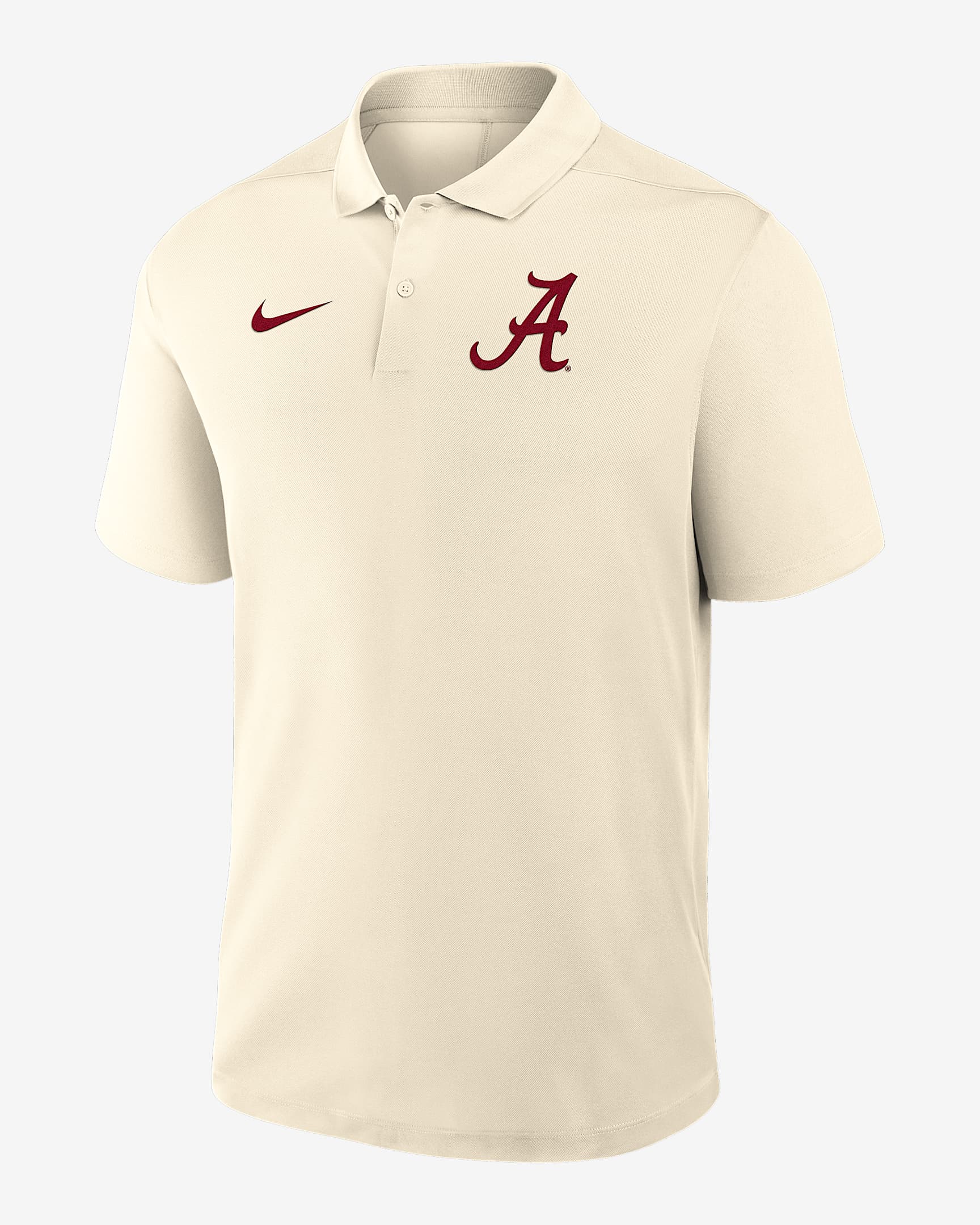 Alabama Victory Primary Logo Men's Nike Dri-FIT College Polo - Tan/Beige