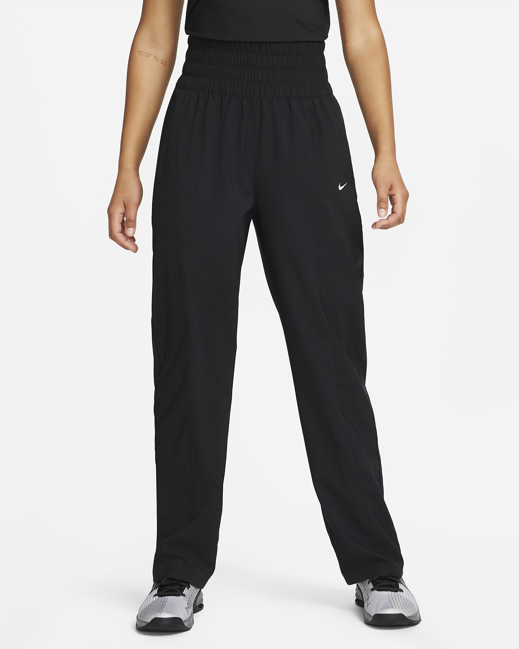 Nike Dri-FIT One Women's Ultra High-Waisted Trousers - Black/White
