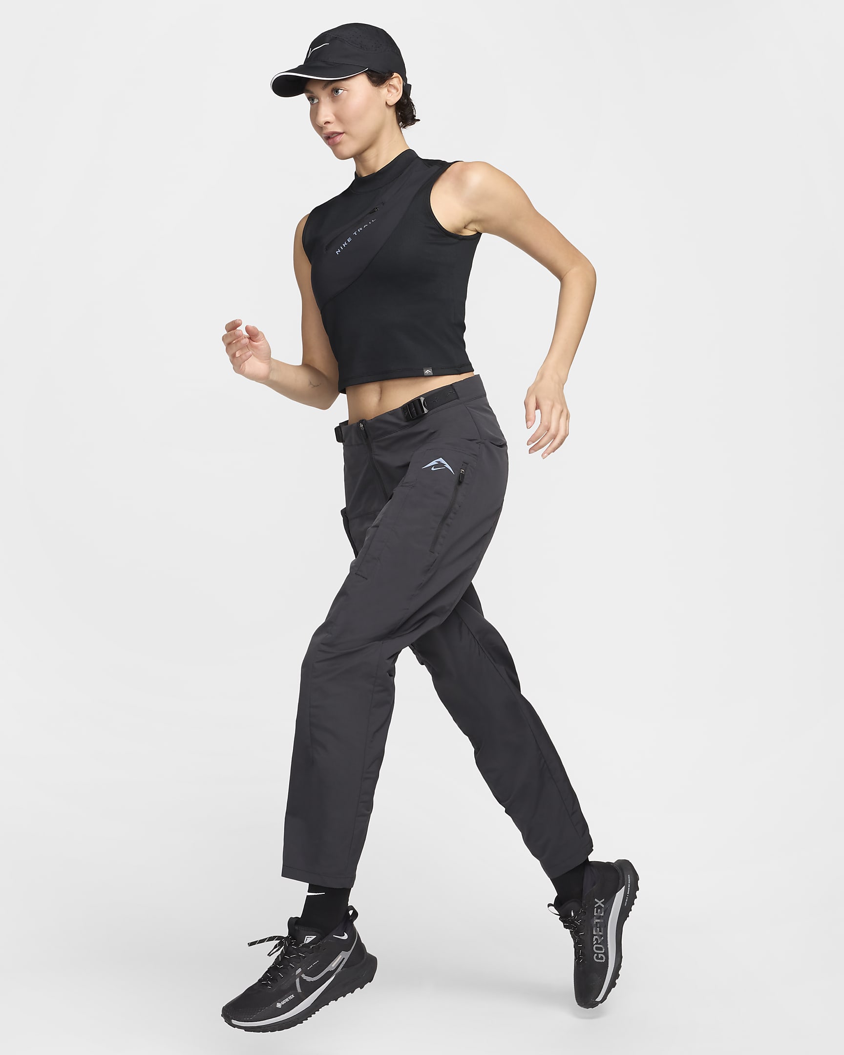 Nike Trail Women's Dri-FIT Storage Running Tank Top - Black/Anthracite