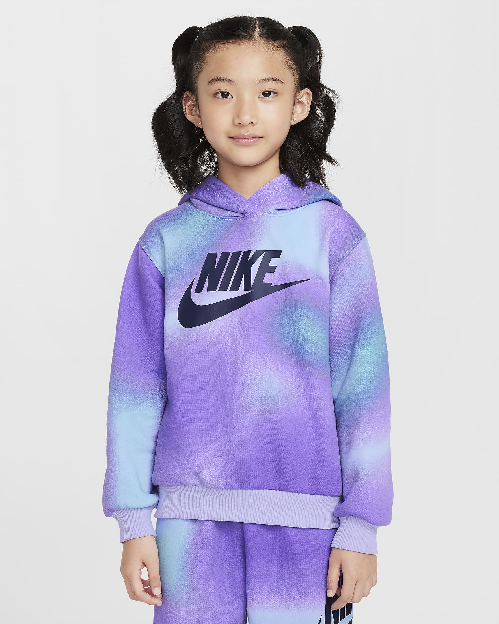 Nike Solarized Little Kids' Pullover Hoodie and Pants Set - Black Raspberry