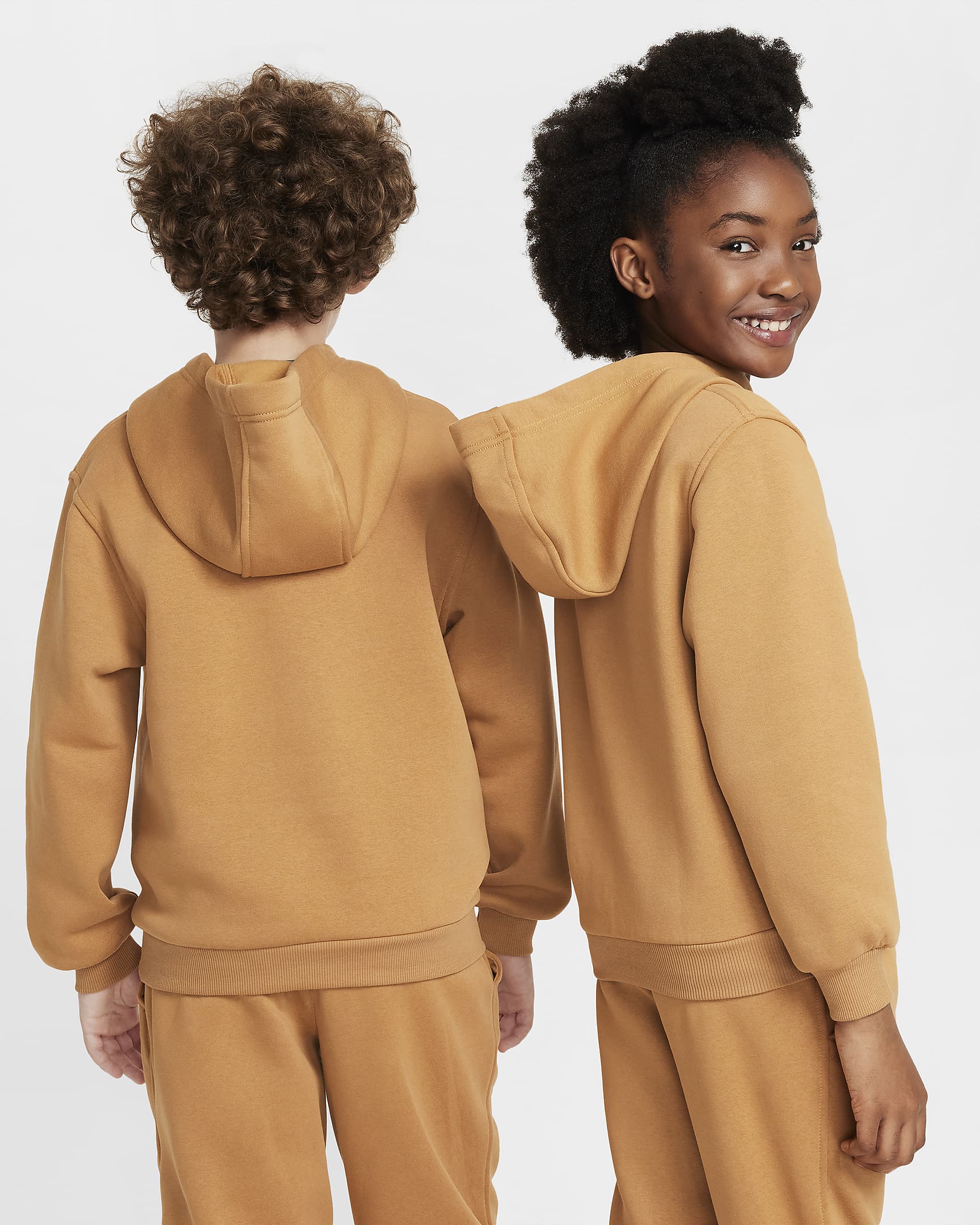 Nike Sportswear Club Fleece Hoodie für ältere Kinder - Flax/Weiß