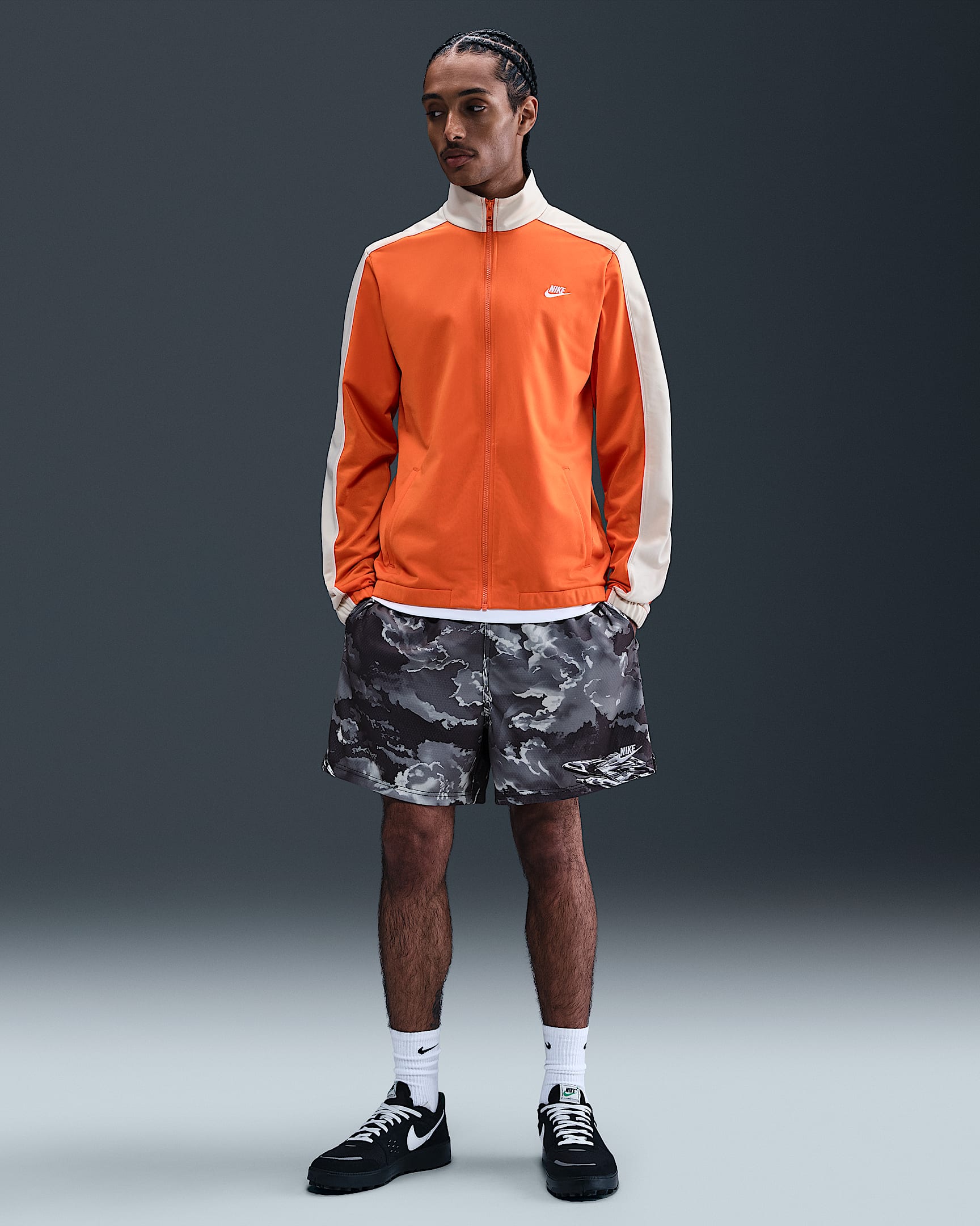 Shorts de malla Flow para hombre Nike Sportswear Club - Negro/Negro
