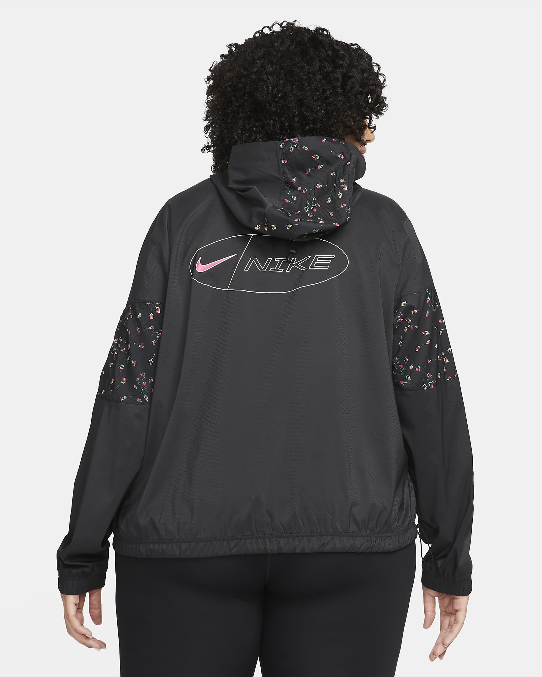 Nike Icon Clash Women's Woven Running Jacket (Plus Size) - Black/Black