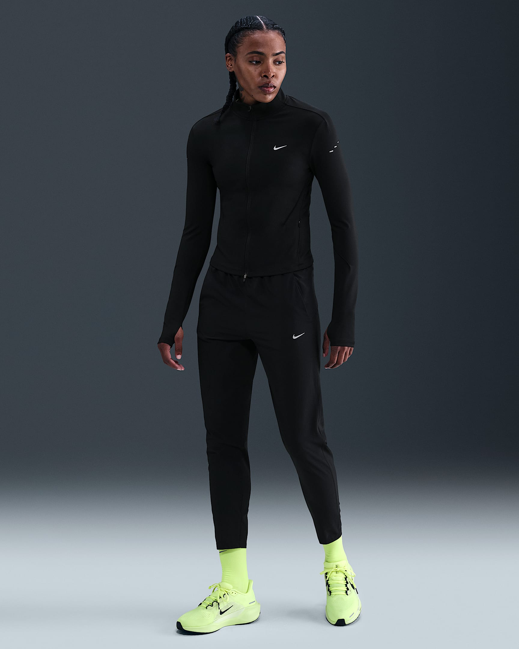 Nike Tempo Women's Dri-FIT Mid-Rise 7/8 Running Trousers - Black
