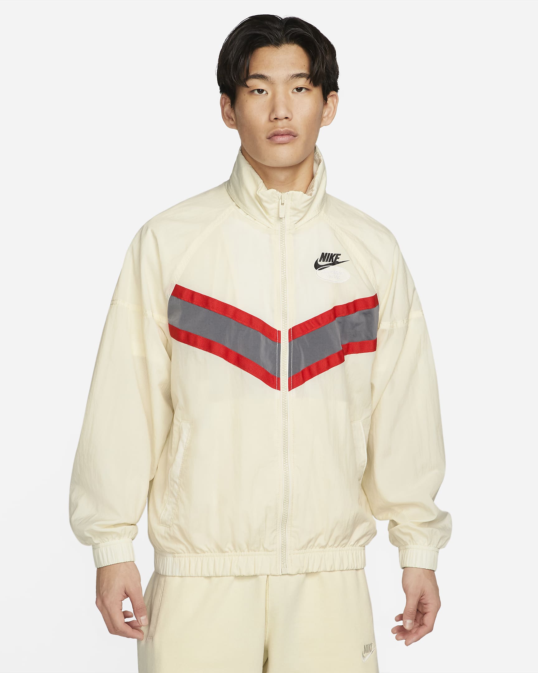 Nike Sportswear Men's Woven Lined Jacket - Coconut Milk/University Blue/White/Black
