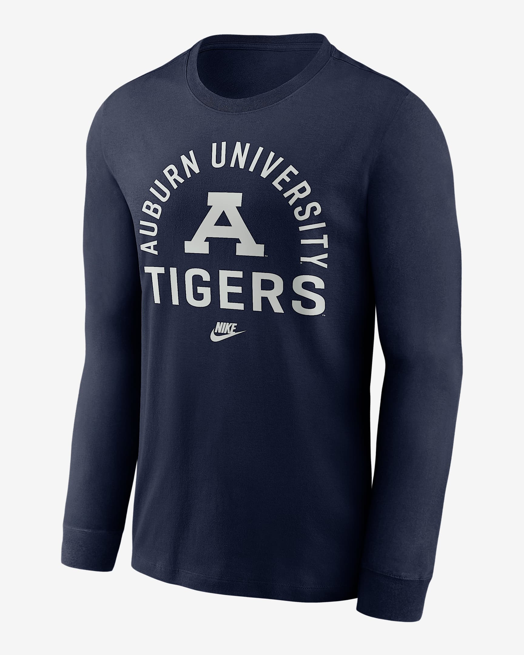 Auburn Legacy Arched Logo Men's Nike College Long-Sleeve T-Shirt - Navy