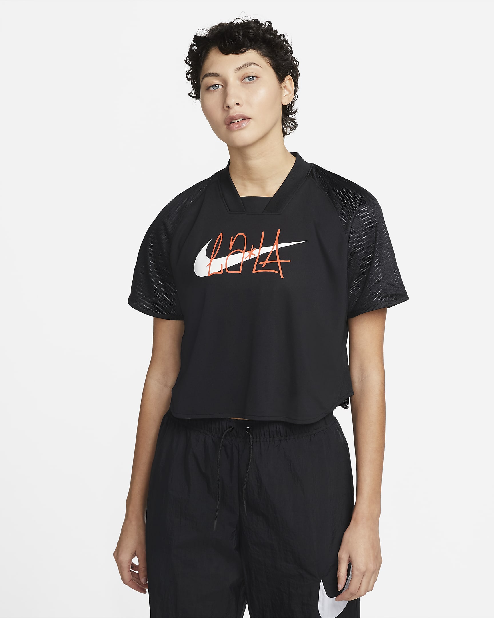 Prenda para la parte superior de fútbol Nike Dri-FIT para mujer del Club América - Negro/Blanco